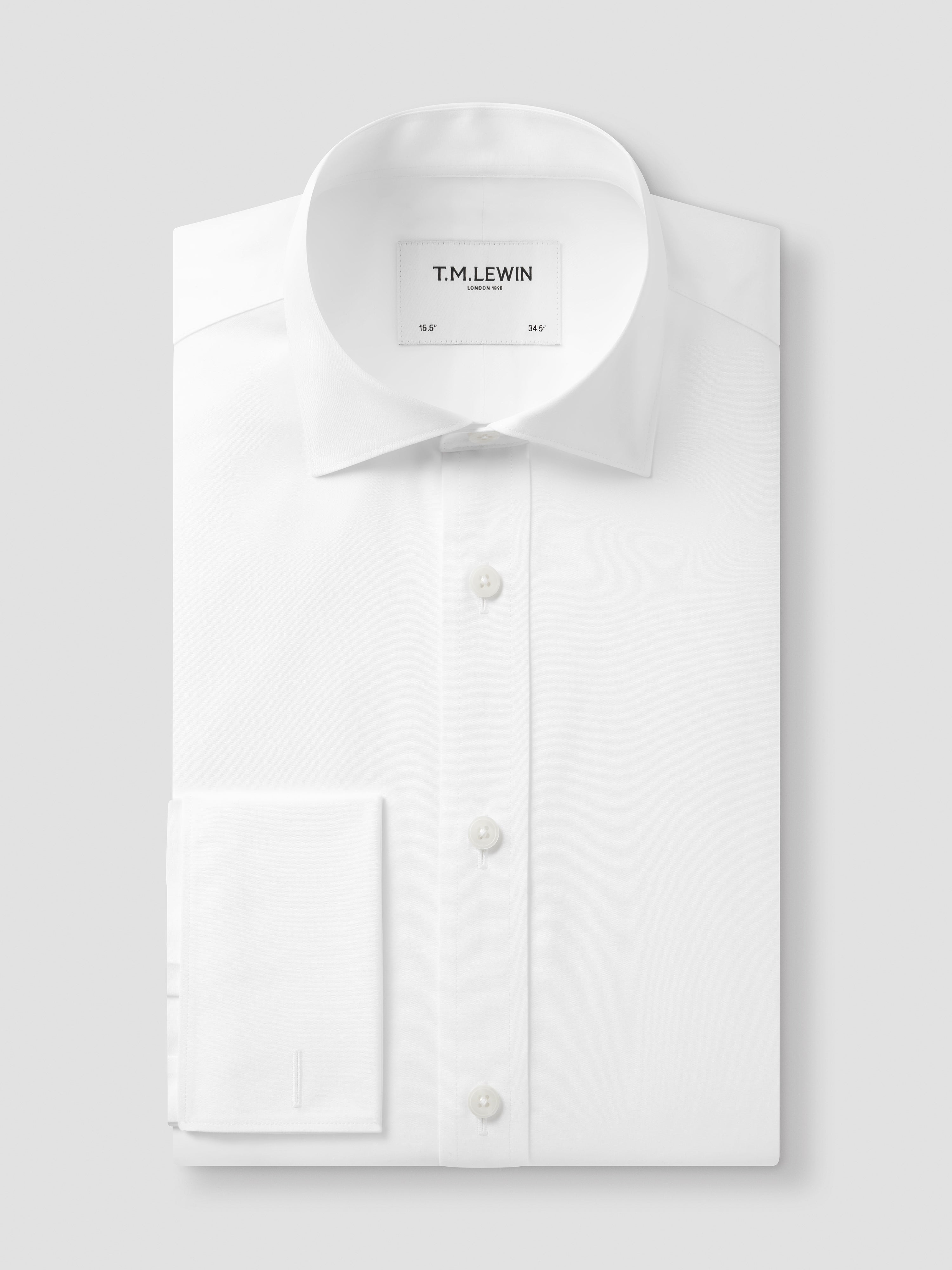 Serica Elite Tapered White Poplin Slim Fit Non-Iron Dress Shirt - E-325 main image 1
