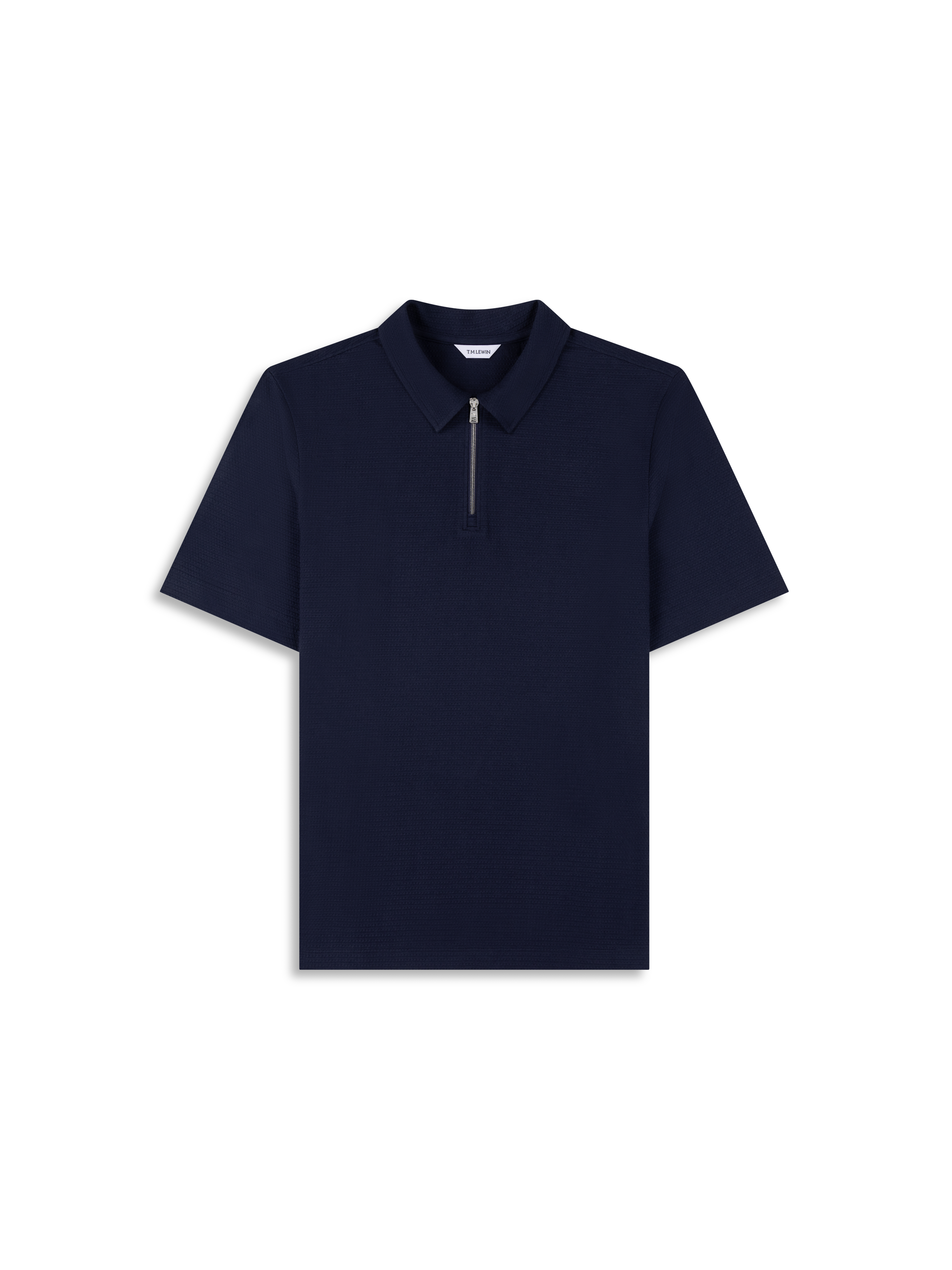 The Textured Zip-Neck Polo – T.M.Lewin