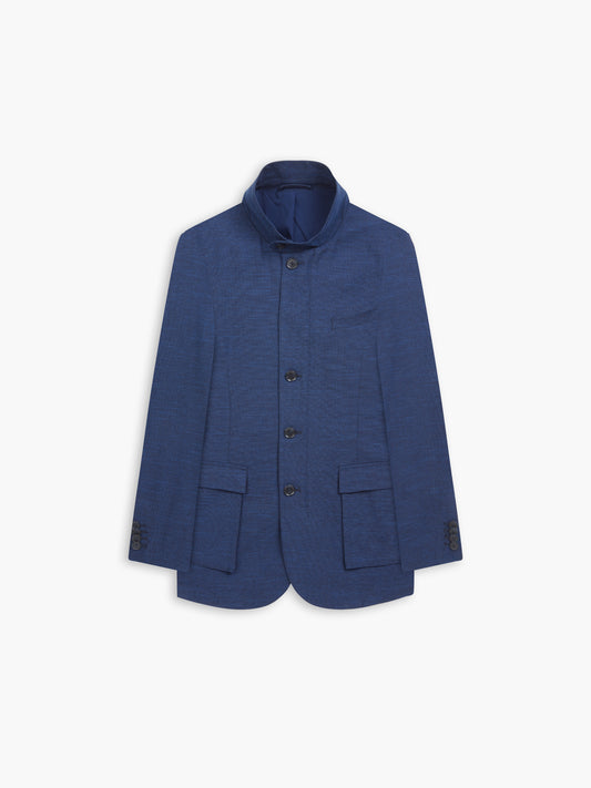 Blakesley Linen-Blend Slim Royal Blue Field Jacket