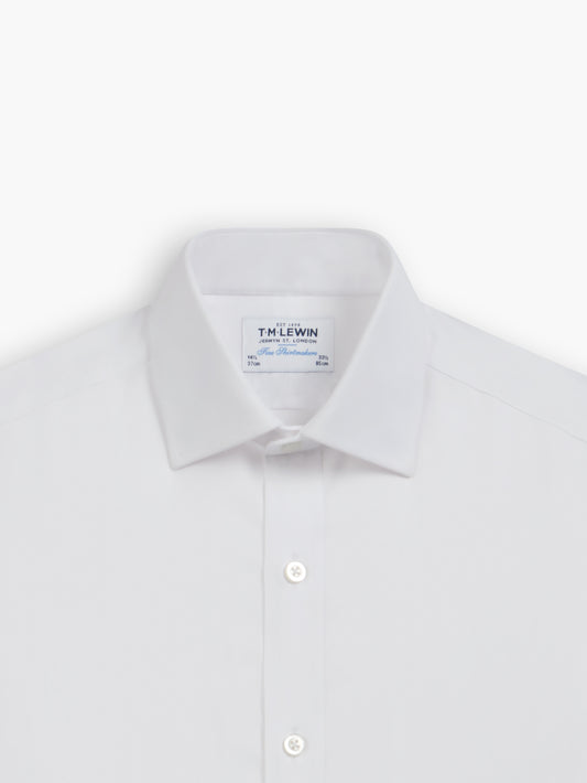 Non-Iron White Royal Oxford Slim Fit Dual Cuff Cutaway Collar Shirt