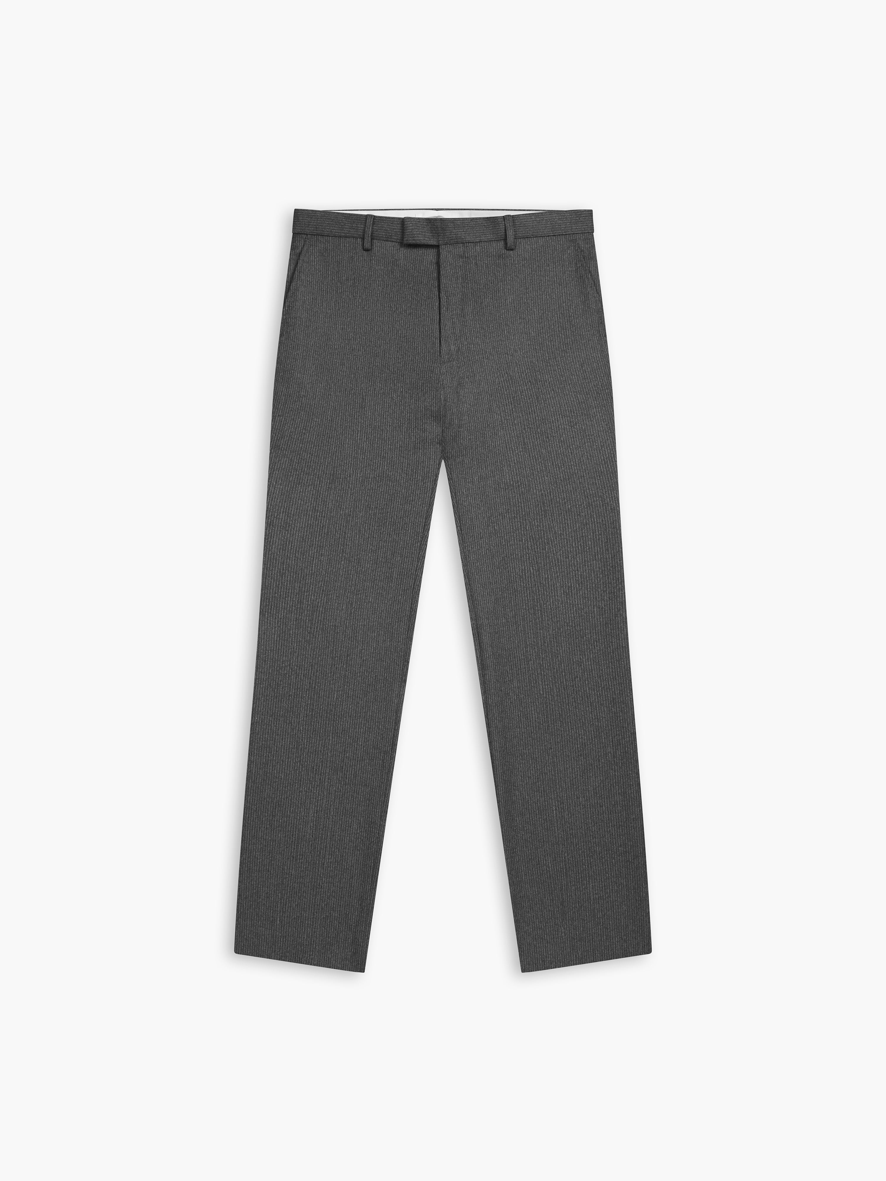 Gainsborough Barberis Slim Fit Grey Pinstripe Trousers tmlewinuk