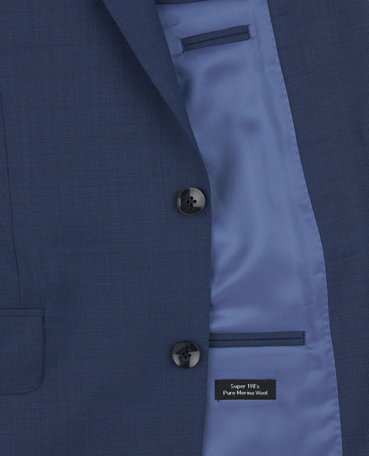 The Islington Slim Fit Blue Semi Plain Jacket