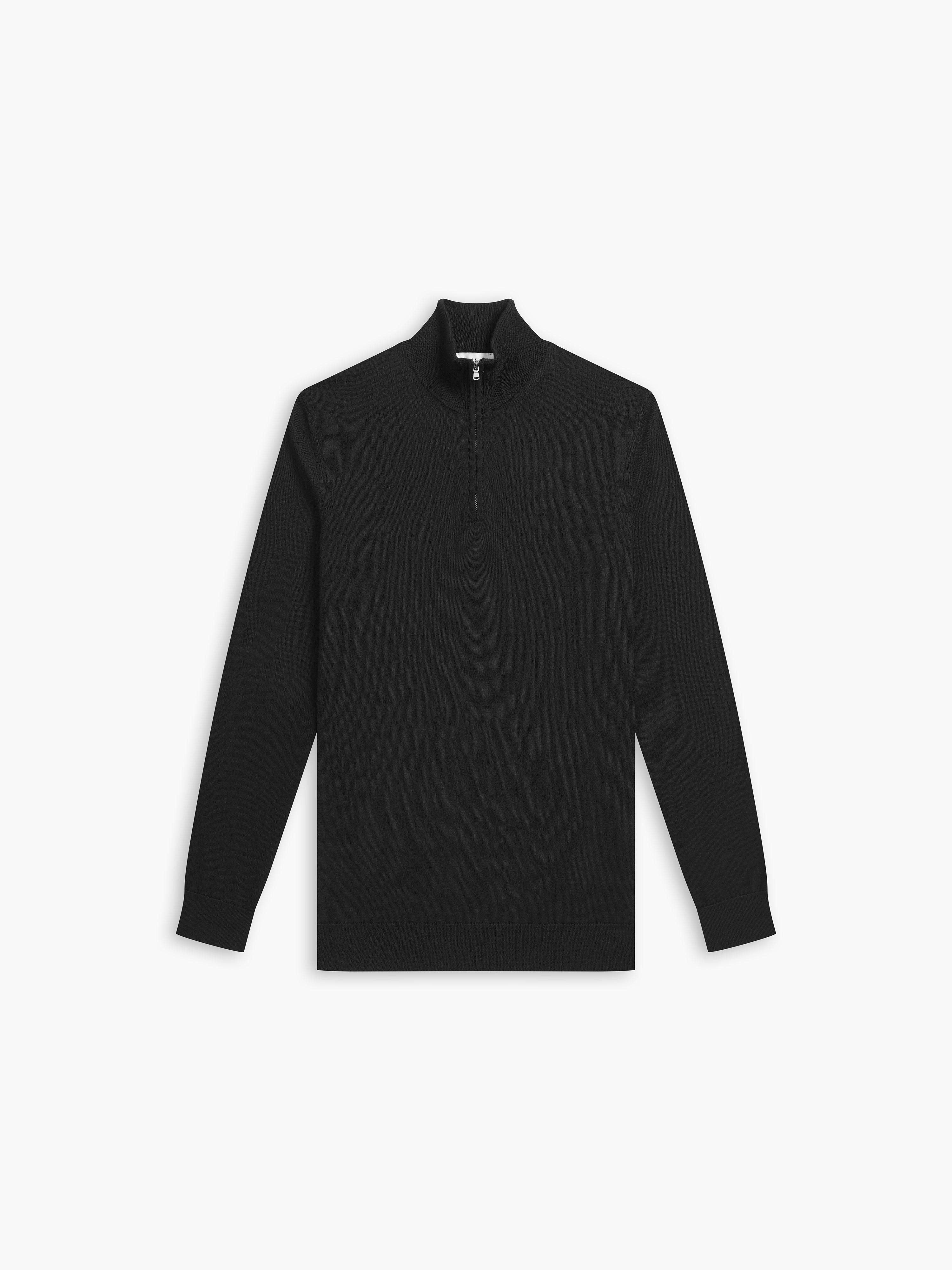 Half zip black jumper sale