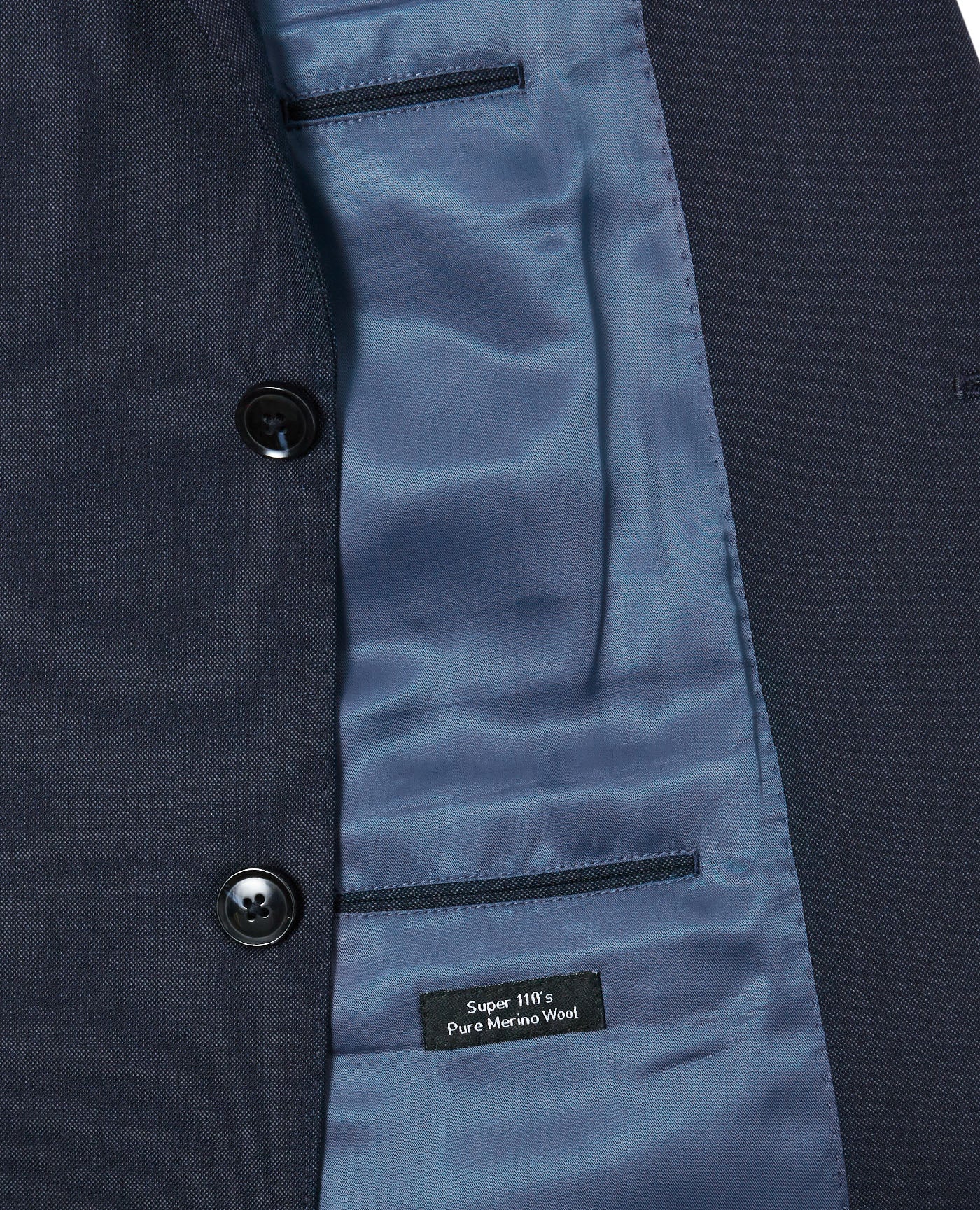 The Lancaster Regular Fit Navy Blue Sharkskin Jacket