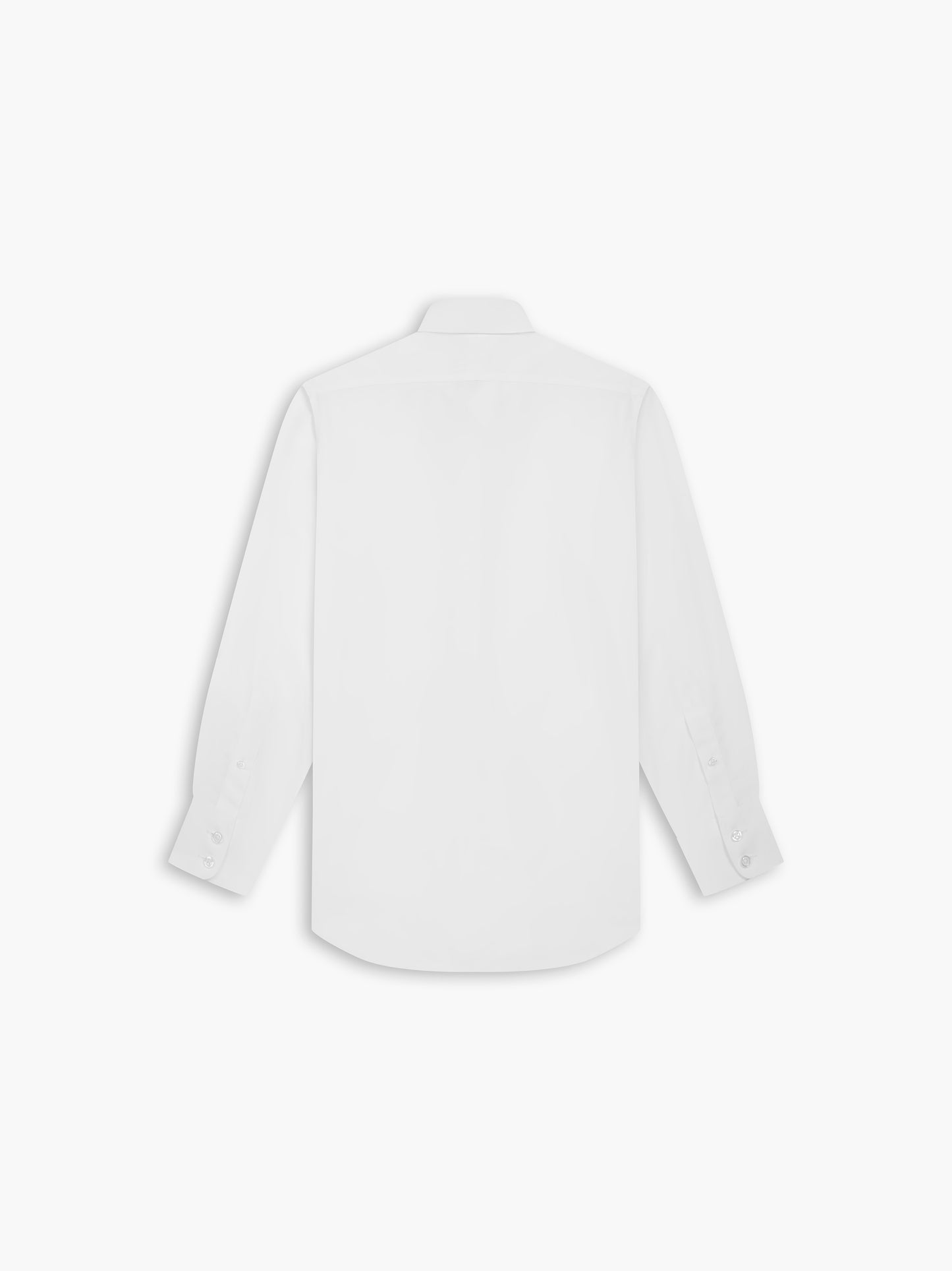 Non-Iron White Poplin Slim Fit Single Cuff Classic Collar Shirt