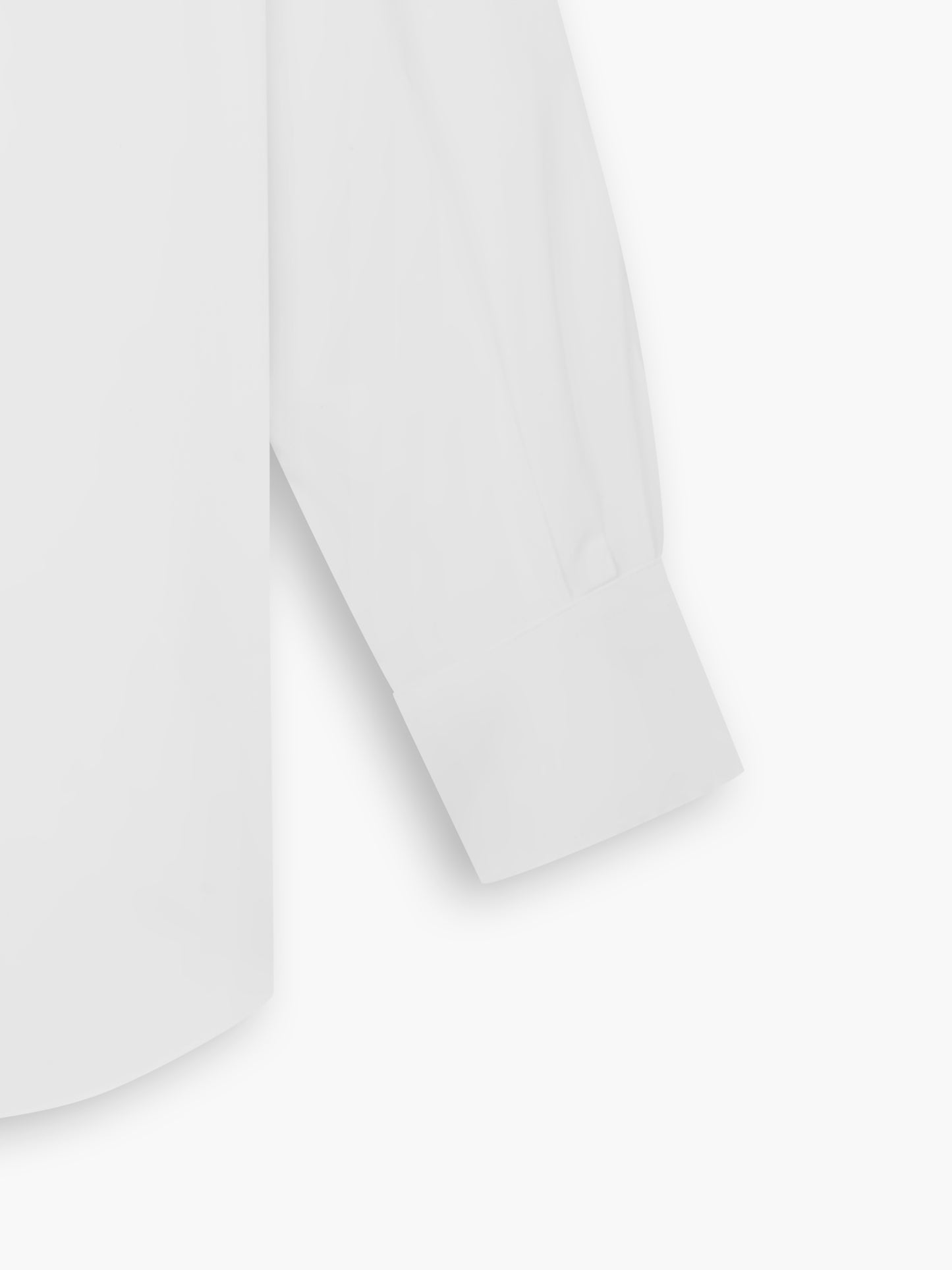 Non-Iron White Poplin Slim Fit Single Cuff Classic Collar Shirt