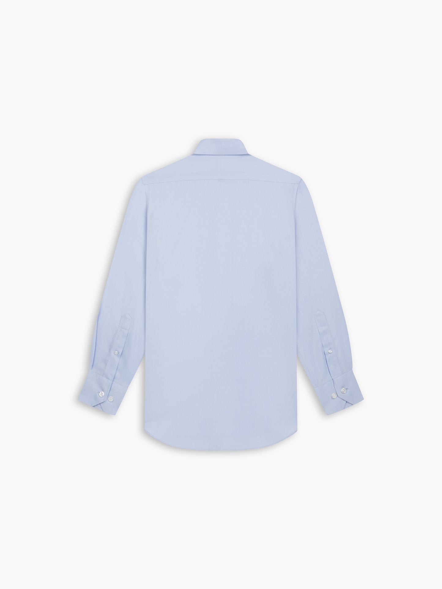 Non-Iron Light Blue Twill Slim Fit Single Cuff Classic Collar Shirt