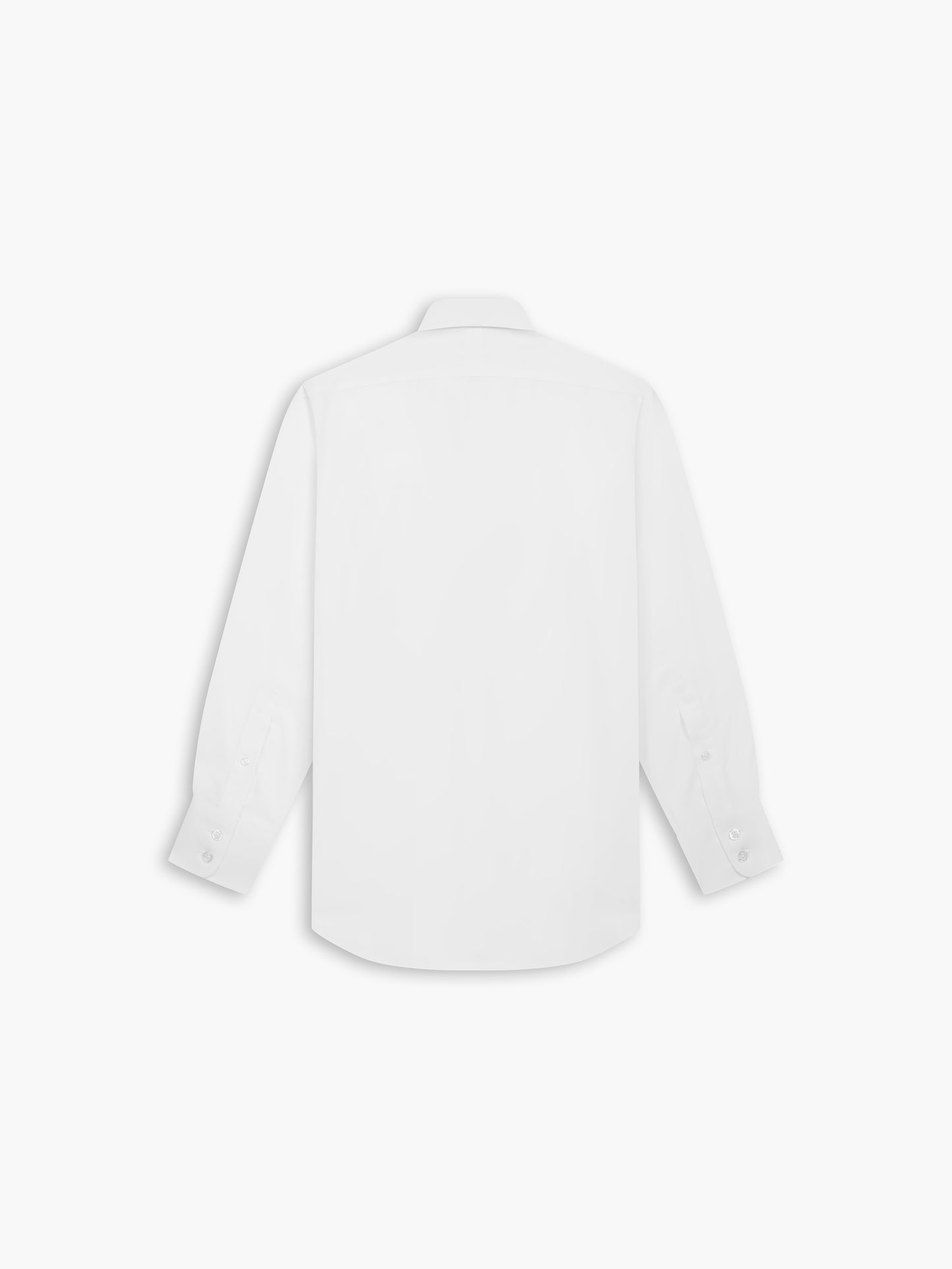 Non-Iron White Twill Slim Fit Single Cuff Classic Collar Shirt