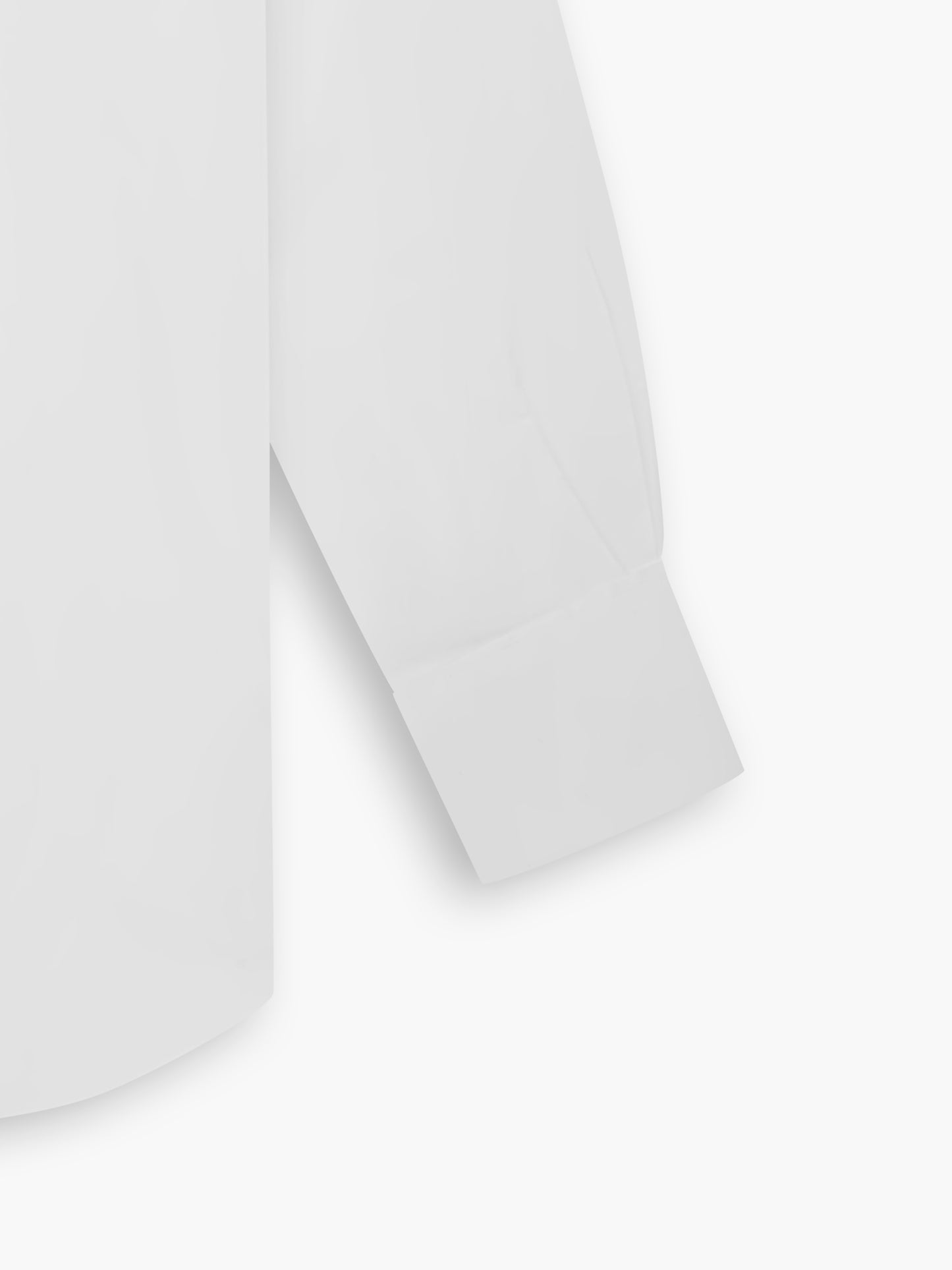 Non-Iron White Twill Slim Fit Double Cuff Classic Collar Shirt