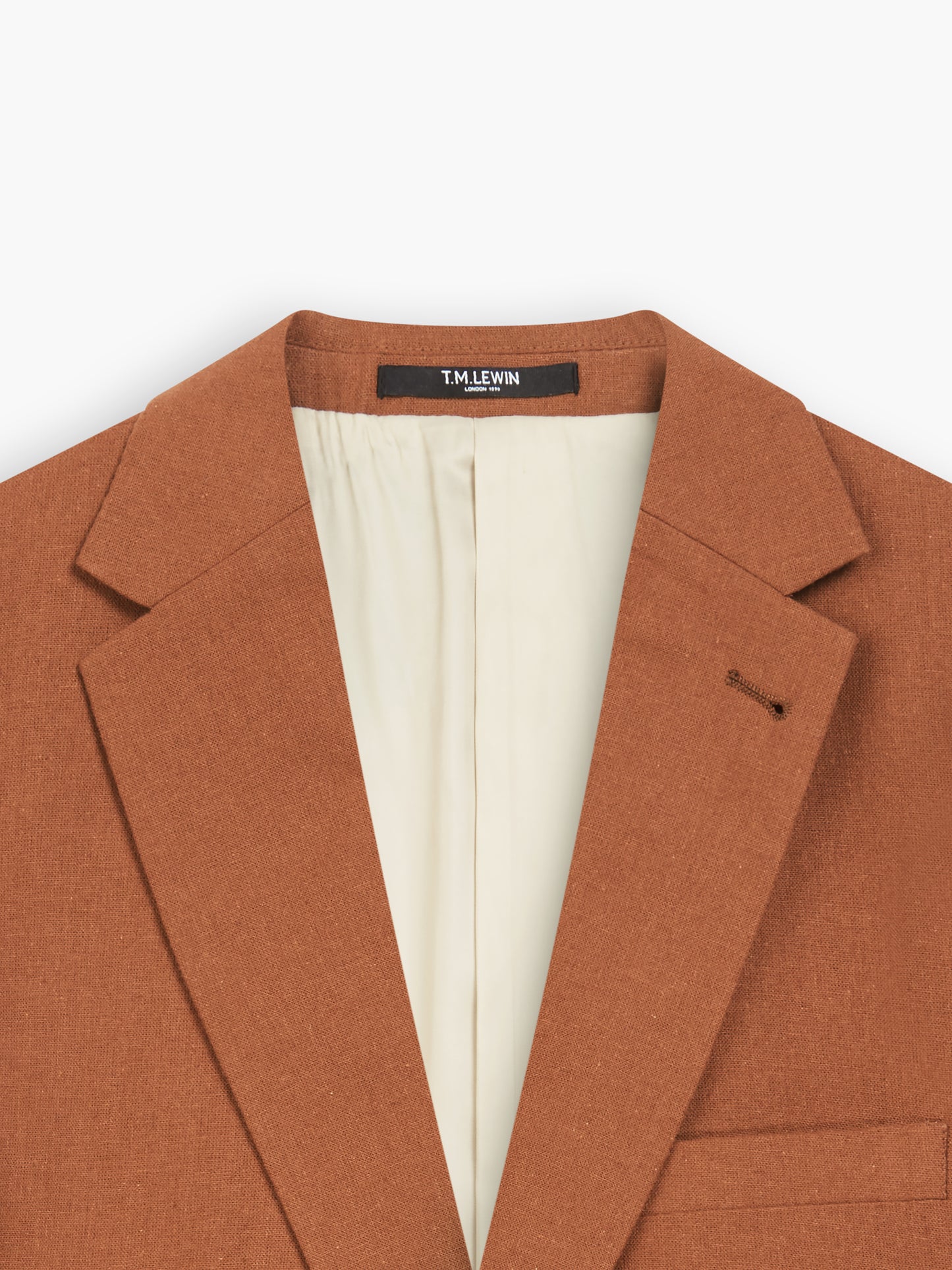 Piccadilly Linen Slim Rust Suit Jacket