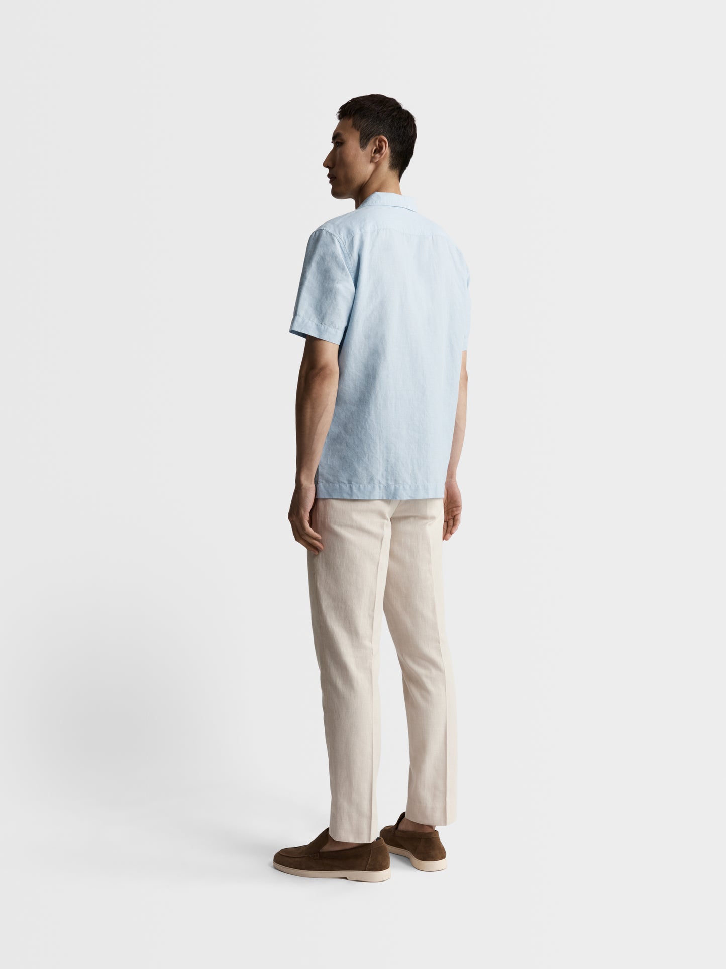 Image 4 of Blue Linen Casual Shirt