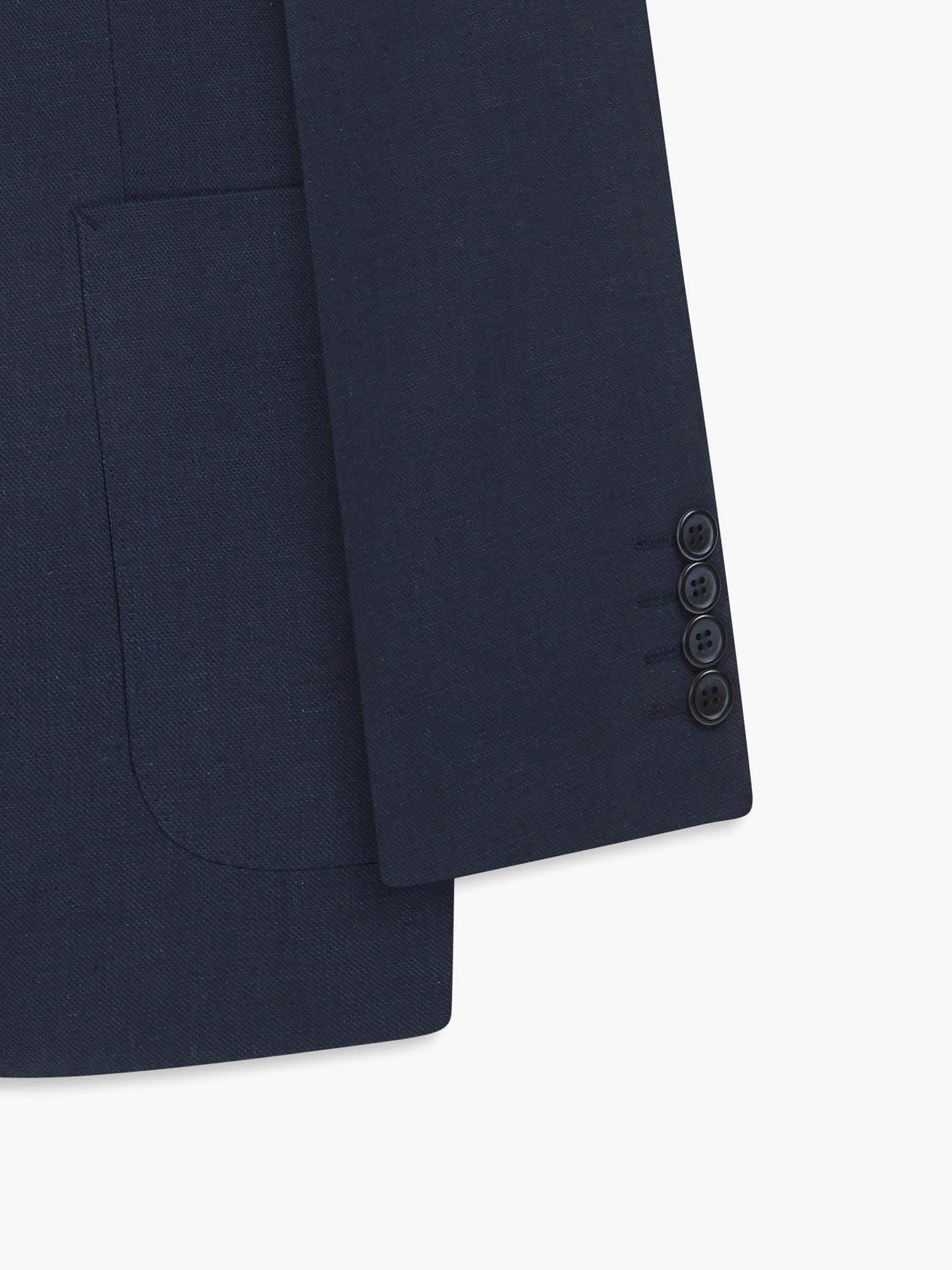 Image 9 of Slim Fit Single Breasted Linen Suit Jacket in Navy