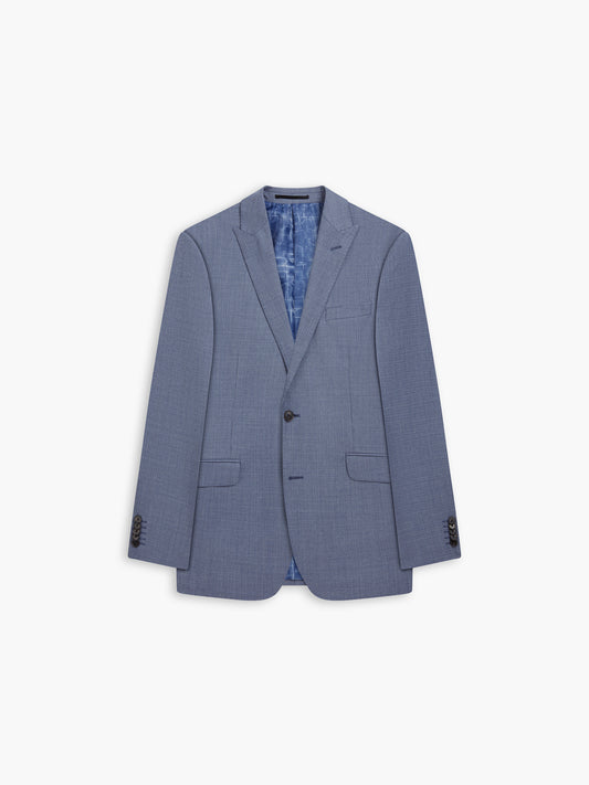Clarence Italian Luxury Slim Denim Melange Suit Jacket