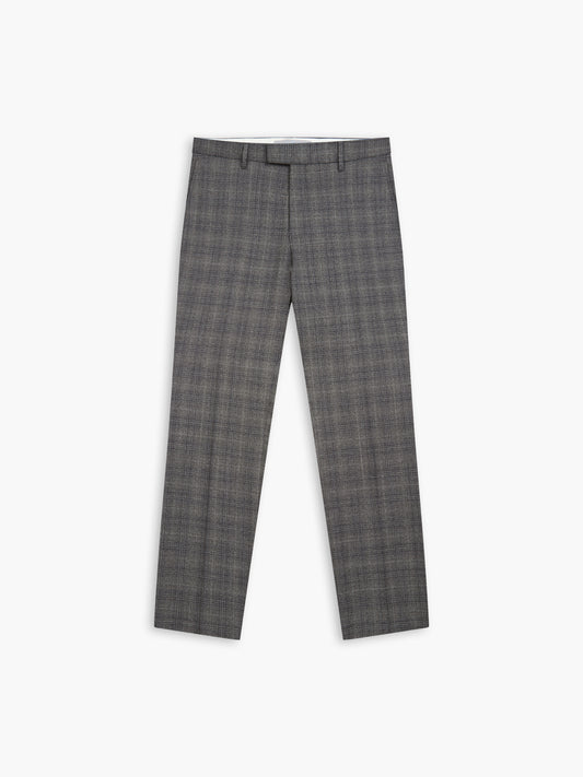 Crossley Infinity Slim Fit Grey Check Trousers