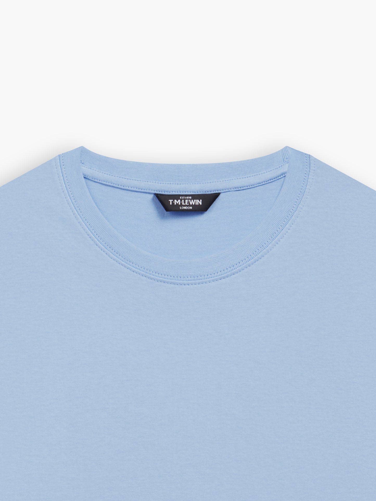 Light Blue Organic Cotton Crew Neck T-Shirt