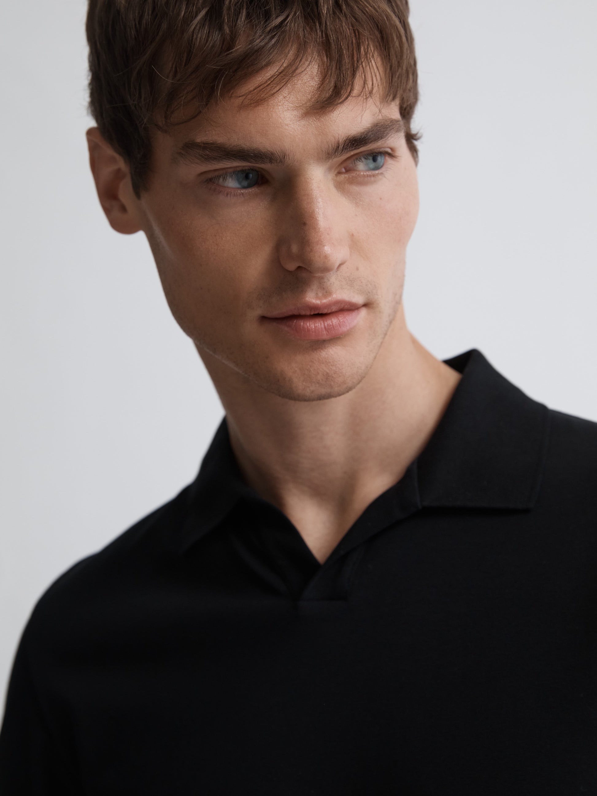 Image 2 of Black Revere Collar Polo
