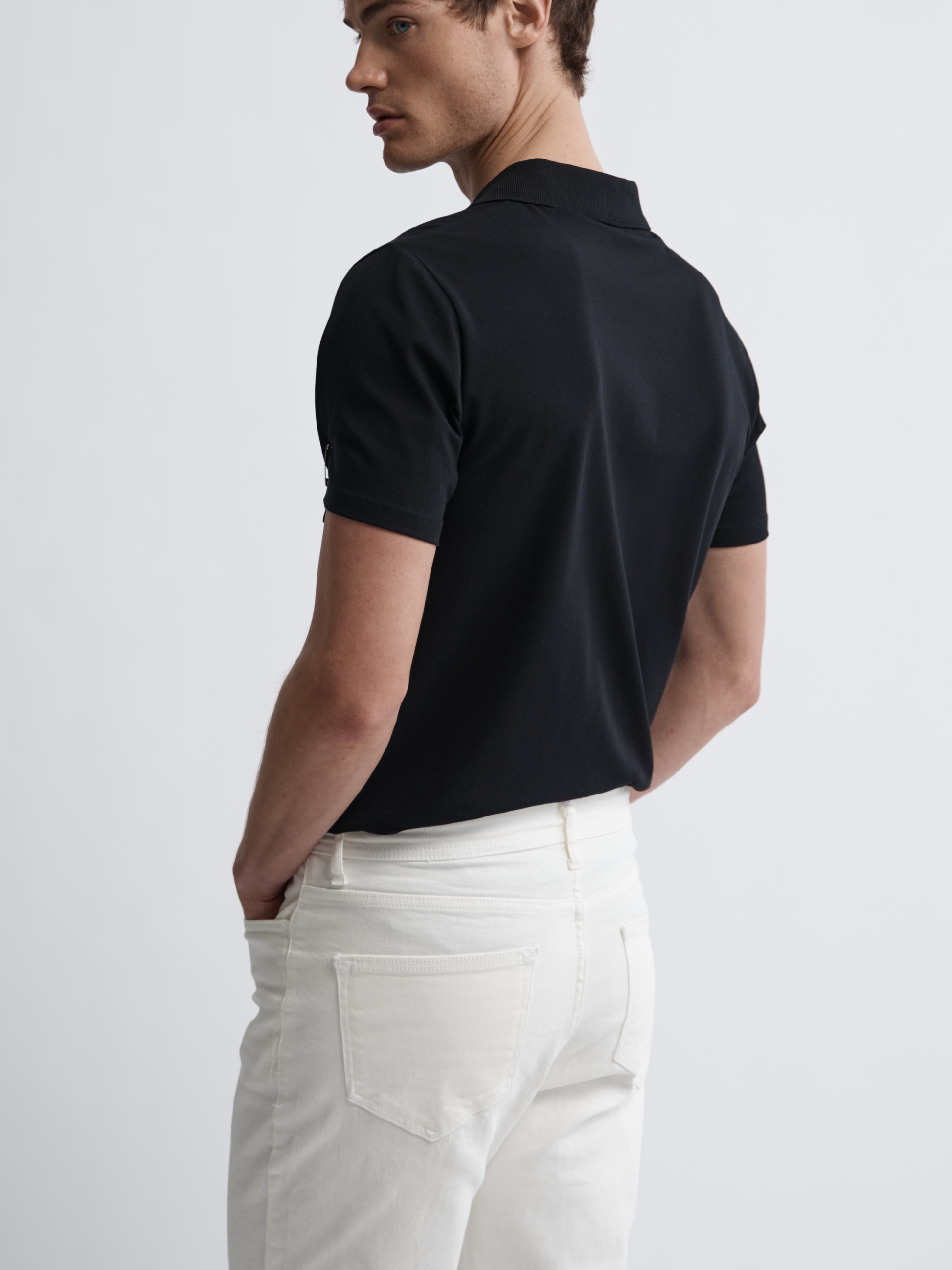 Image 3 of Black Revere Collar Polo