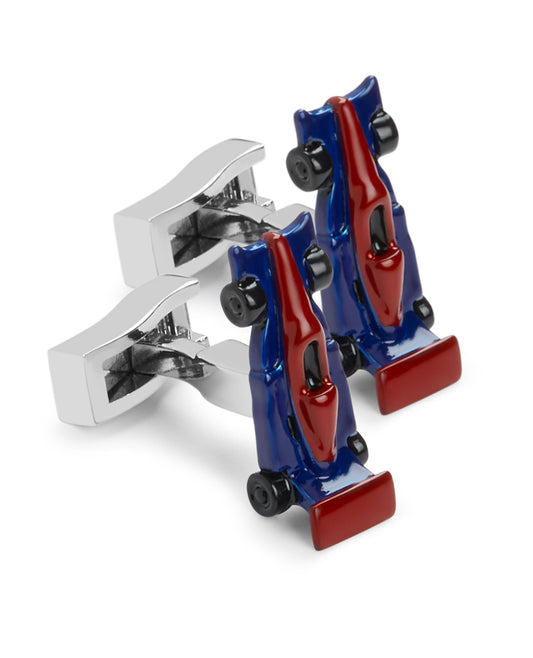 Red and Blue Racing Car Cufflinks