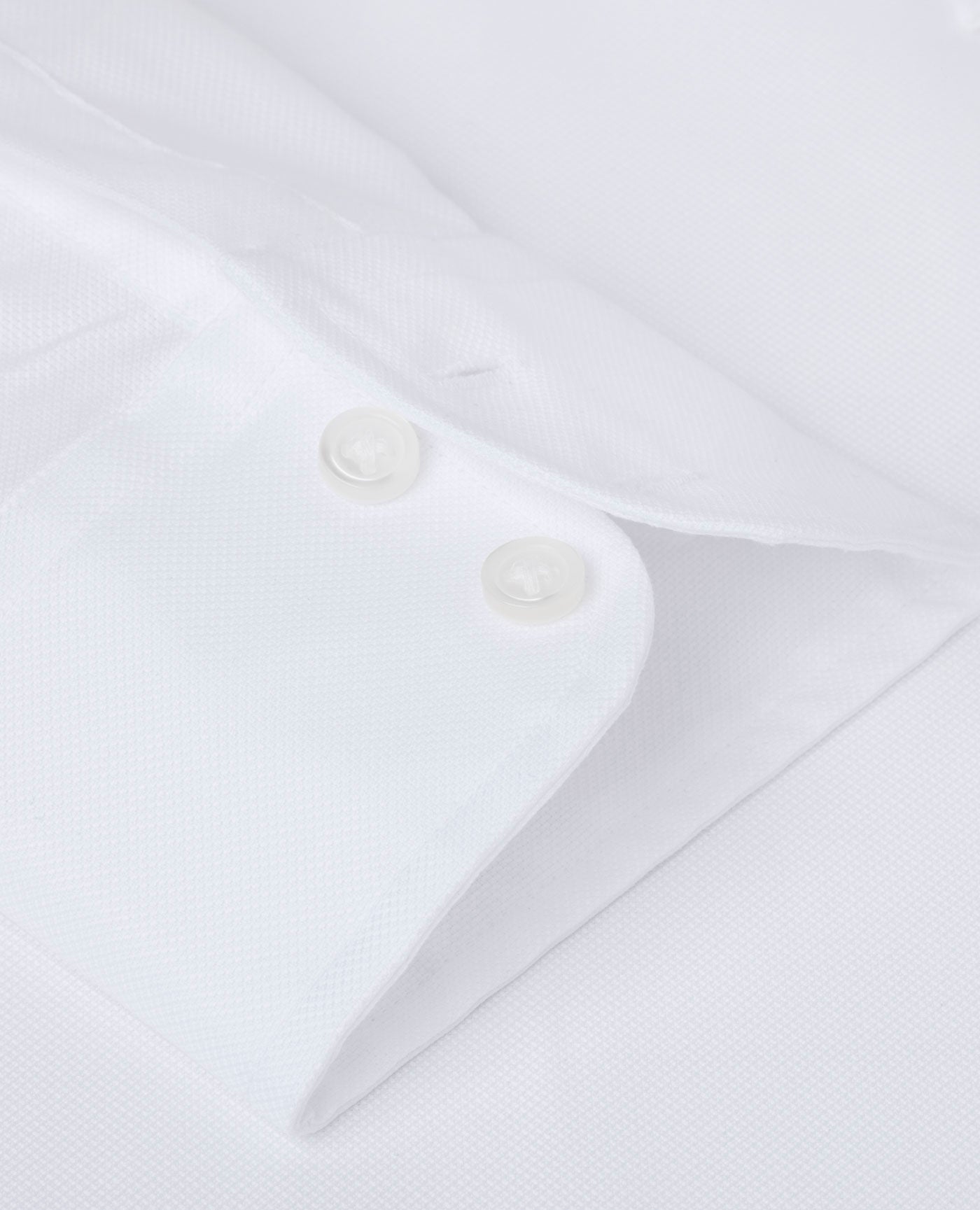 Image 3 of White Oxford Slim Fit Single Cuff Button Down Collar Shirt