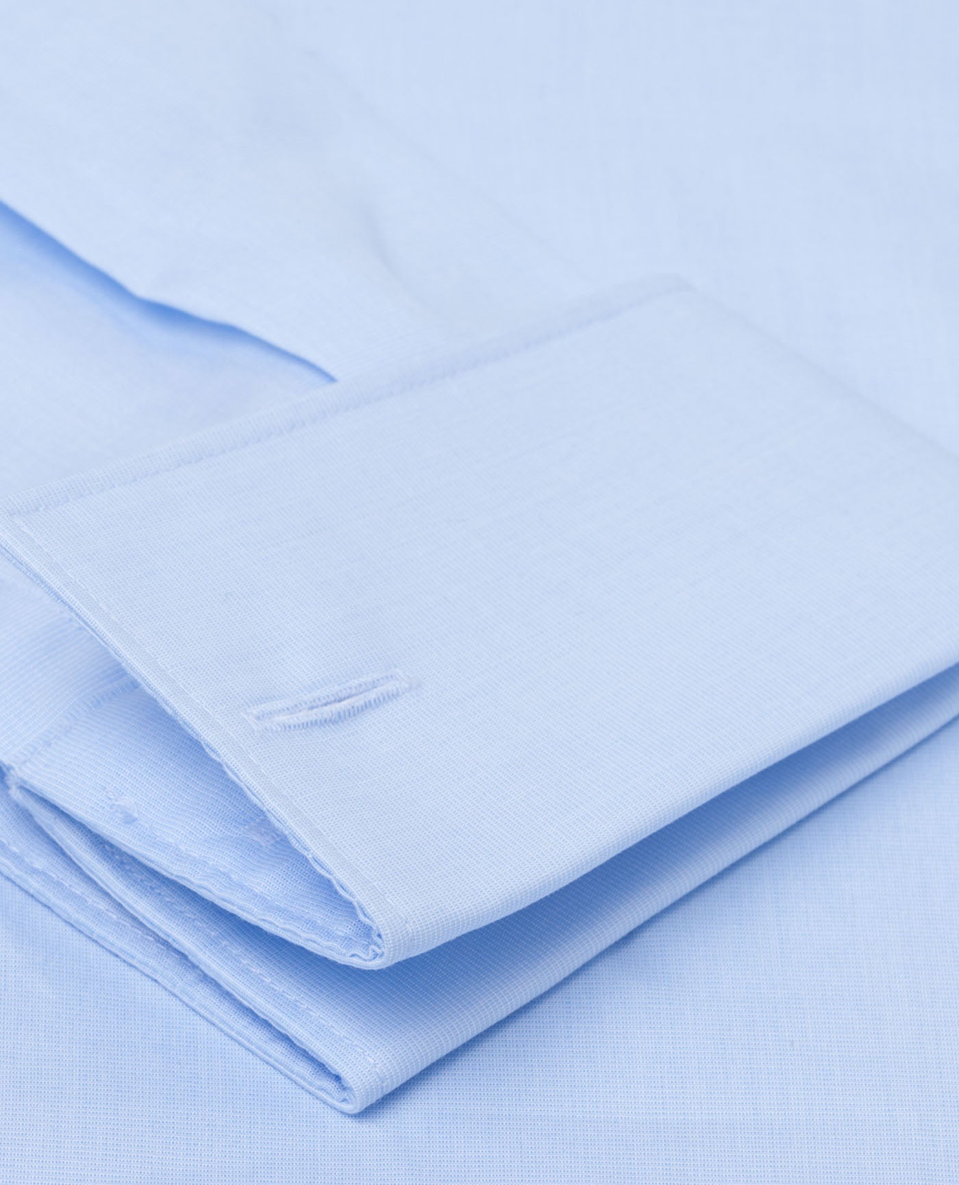 Image 3 of Light Blue Super Fitted Double Cuff Classic Collar Shirt