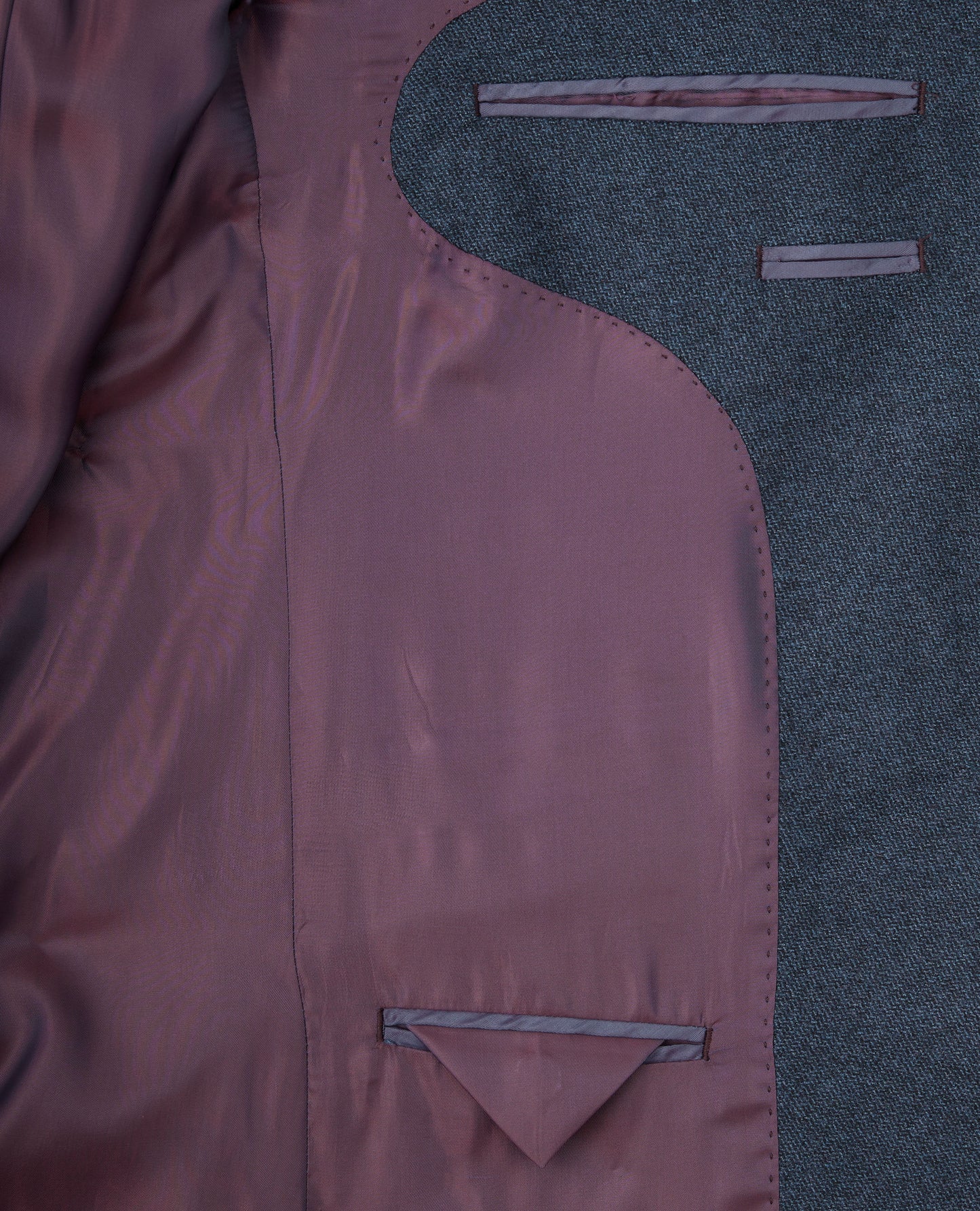 Image 5 of Hyde Semi Plain Wool Silk Navy Blue Jacket