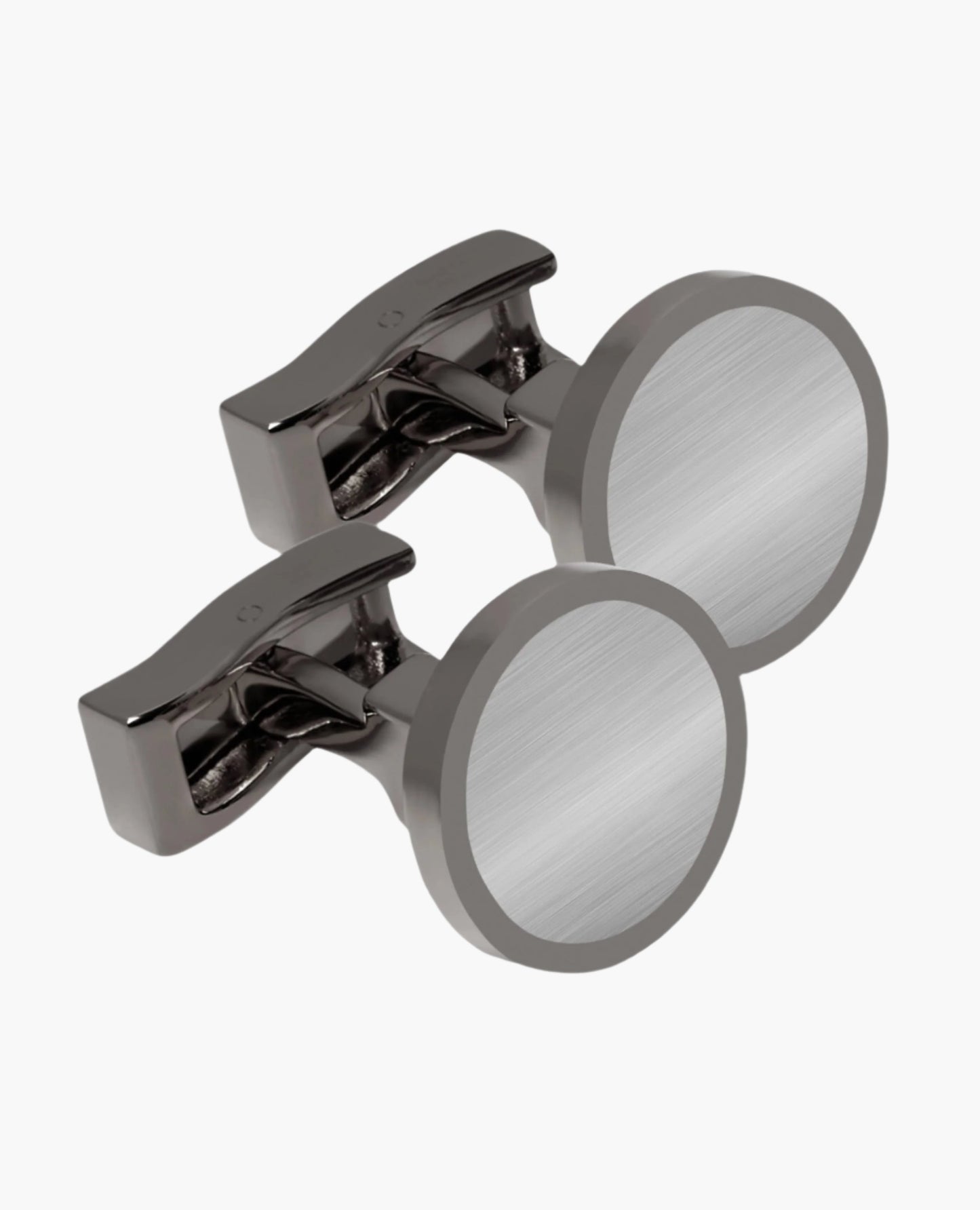 Image 1 of Gunmetal Circle Cufflinks