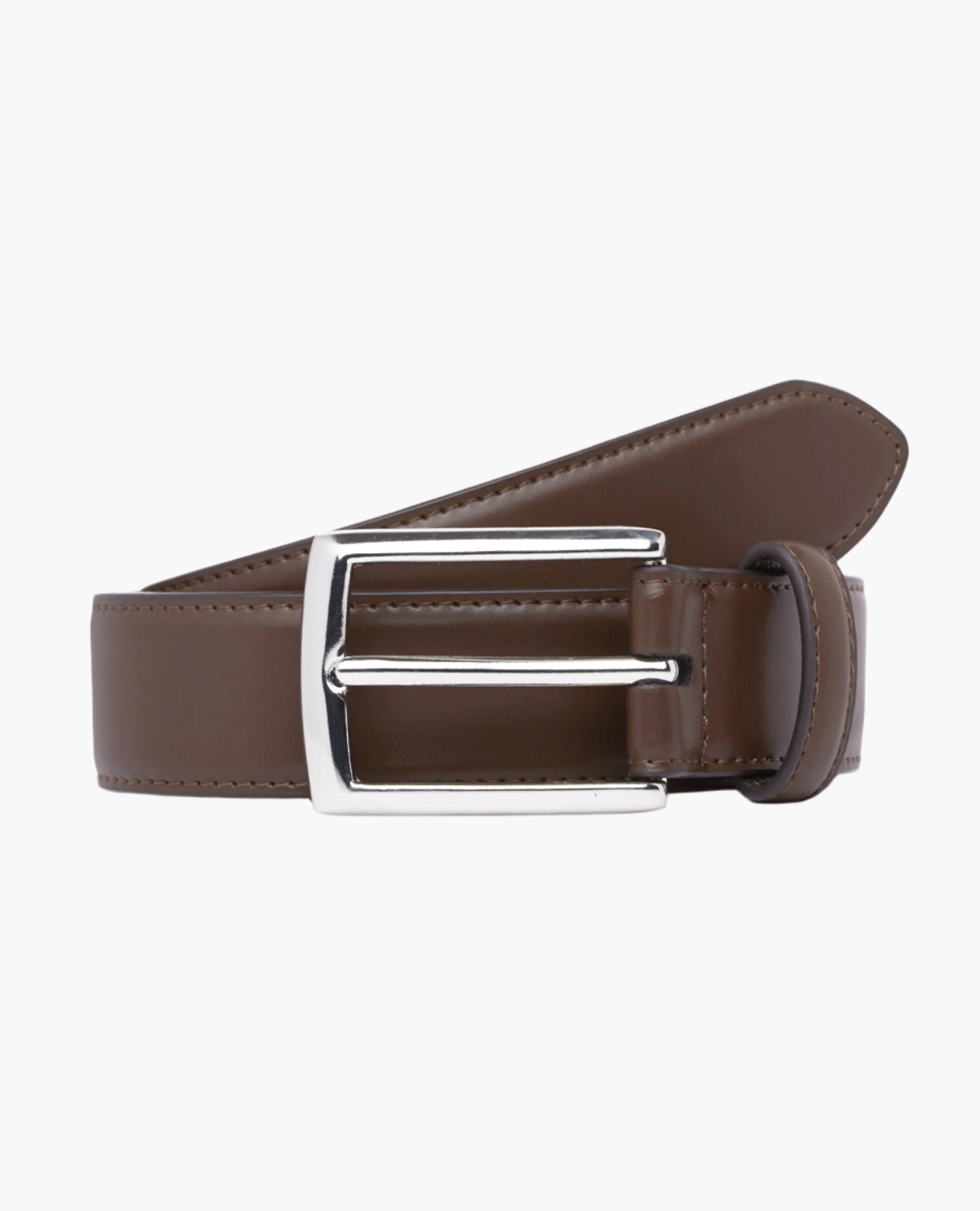 Image 1 of Real Leather Brown Classic Suit Belt