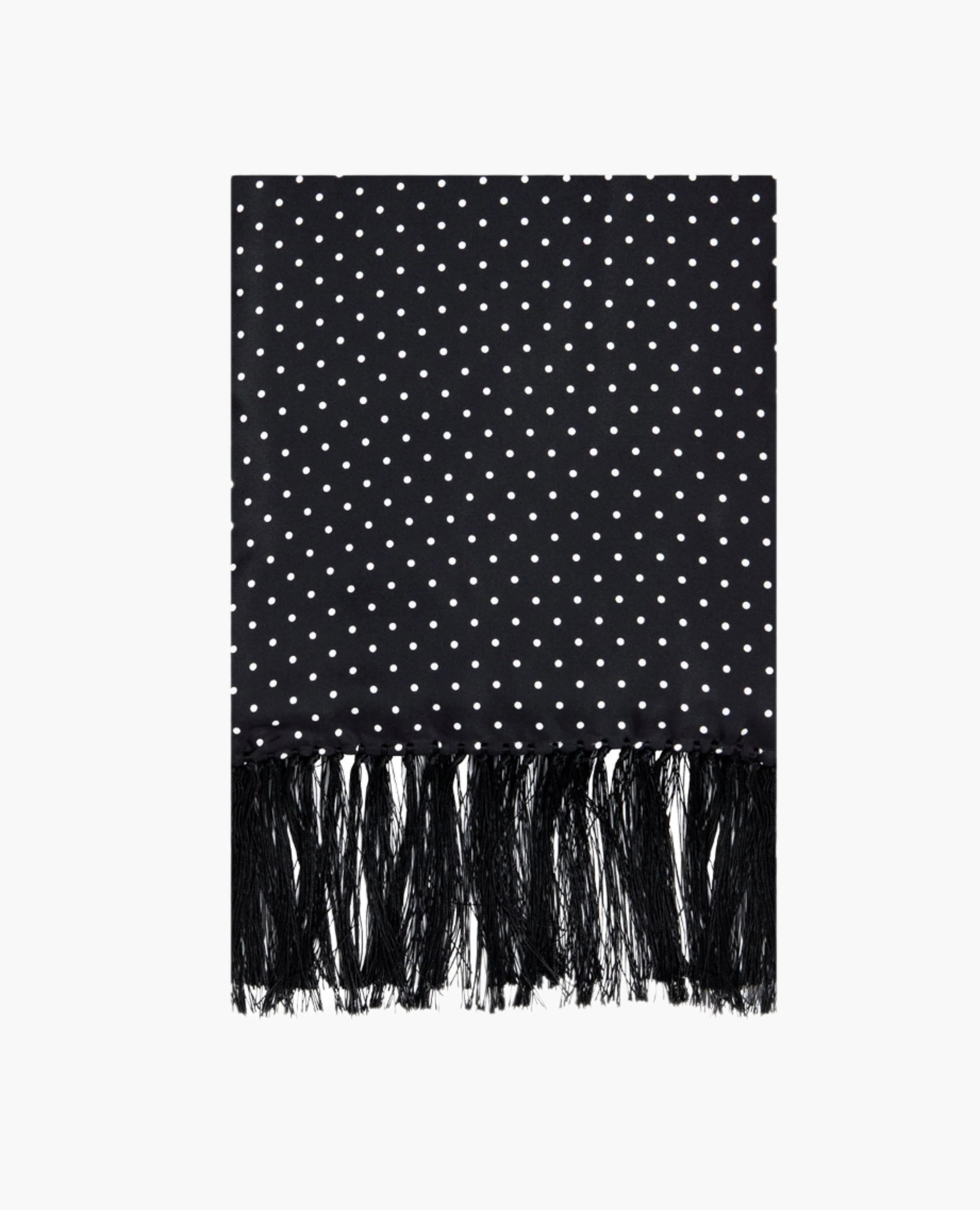 Image 1 of Black Velvet Spot Evening Scarf
