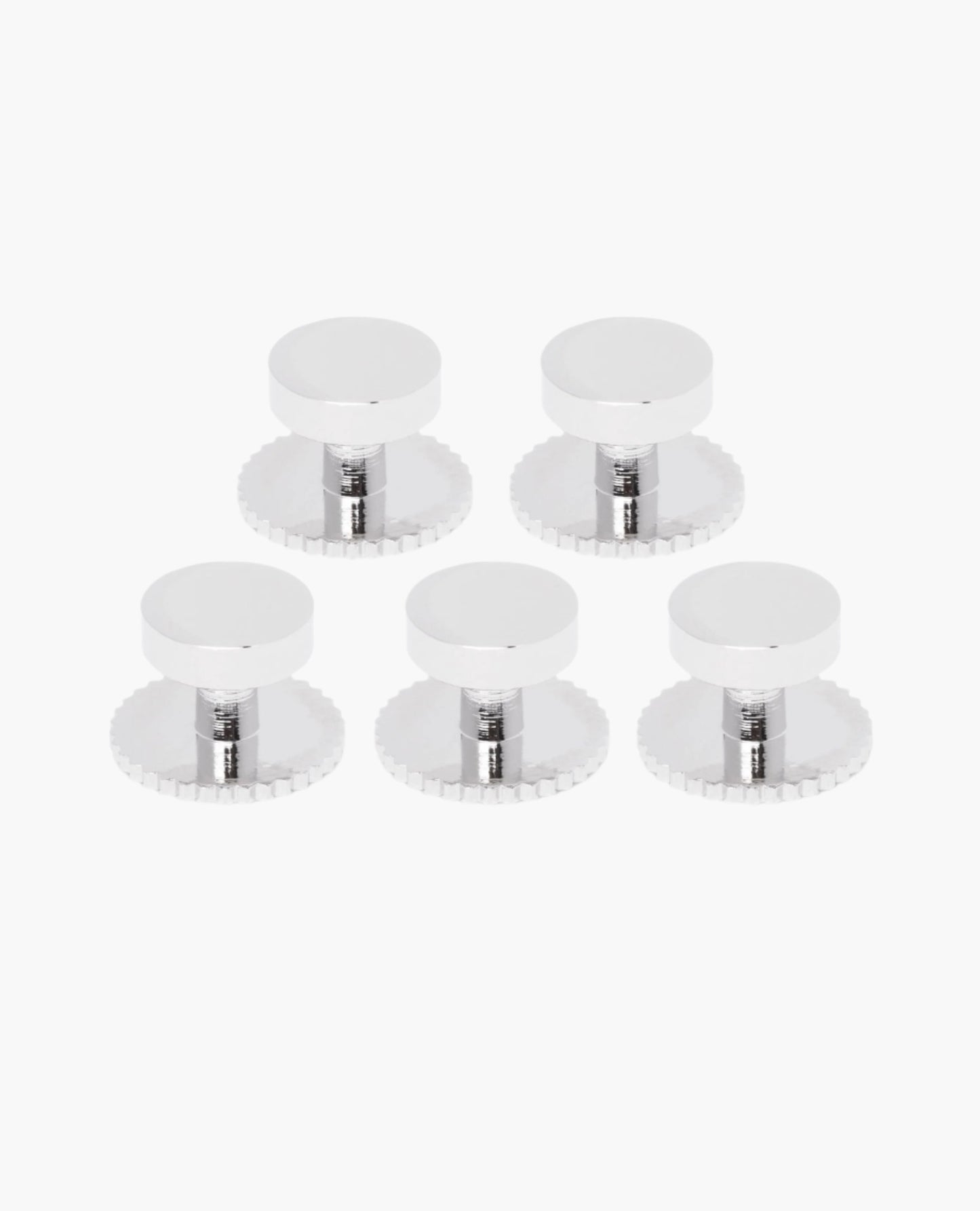 Image 1 of Silver Round Dress Shirt Studs