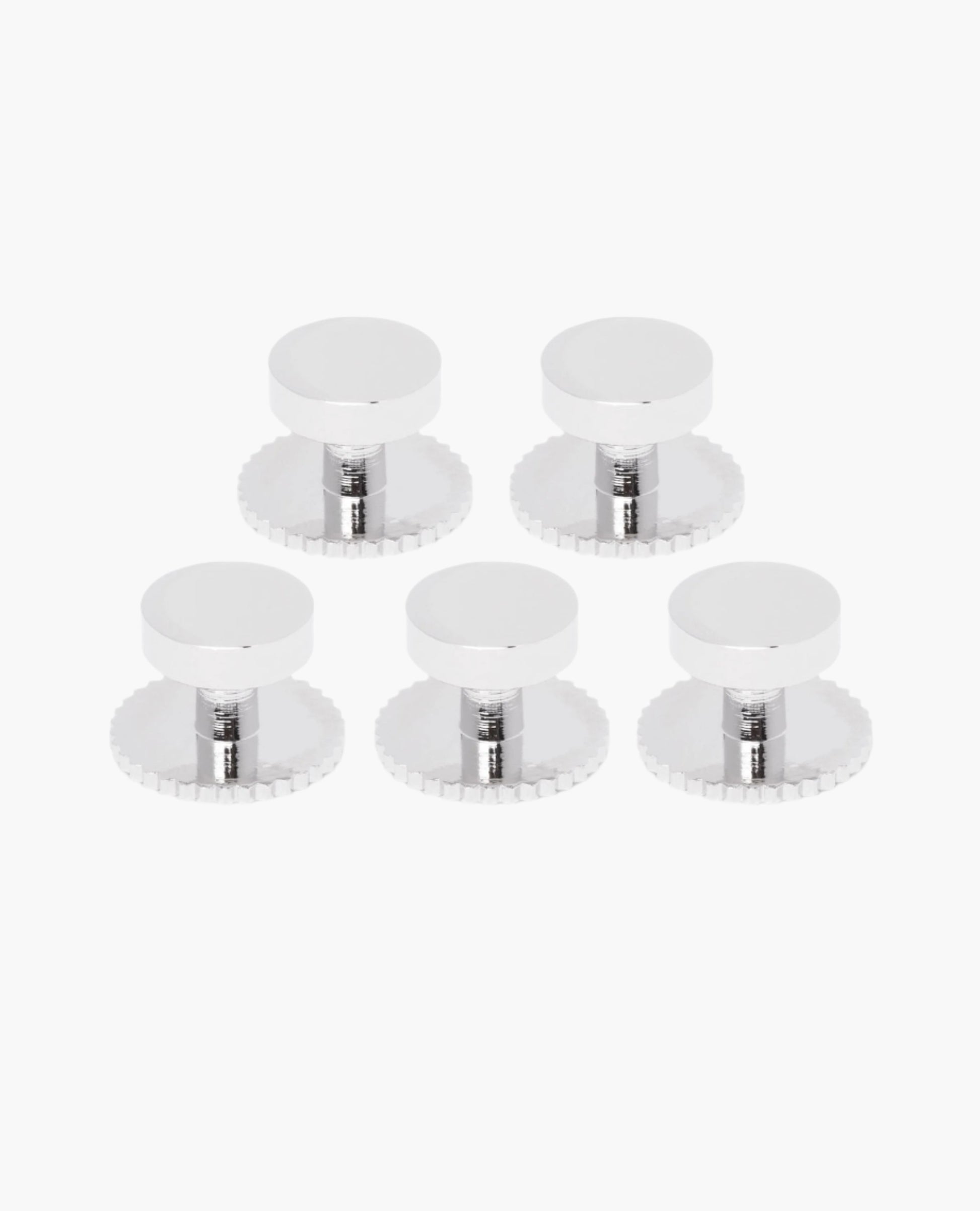 Image 1 of Silver Round Dress Shirt Studs