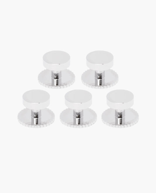 Image 1 of Silver Round Dress Shirt Studs