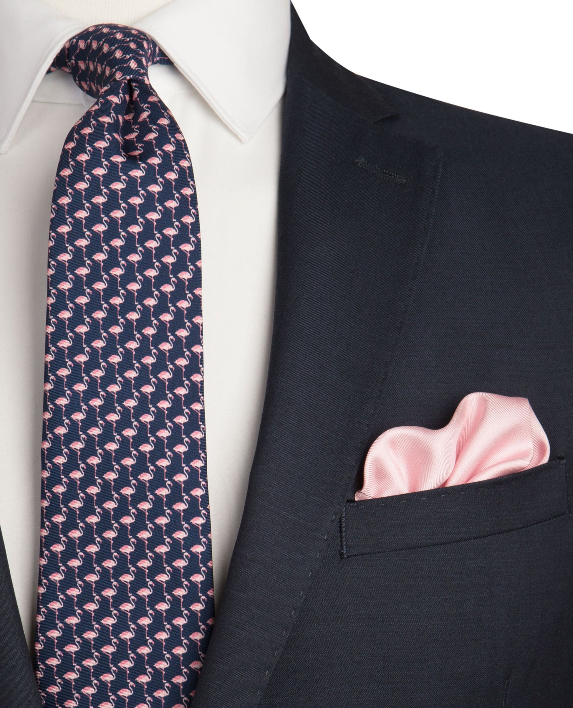 Image 2 of Pink Silk Pocket Square