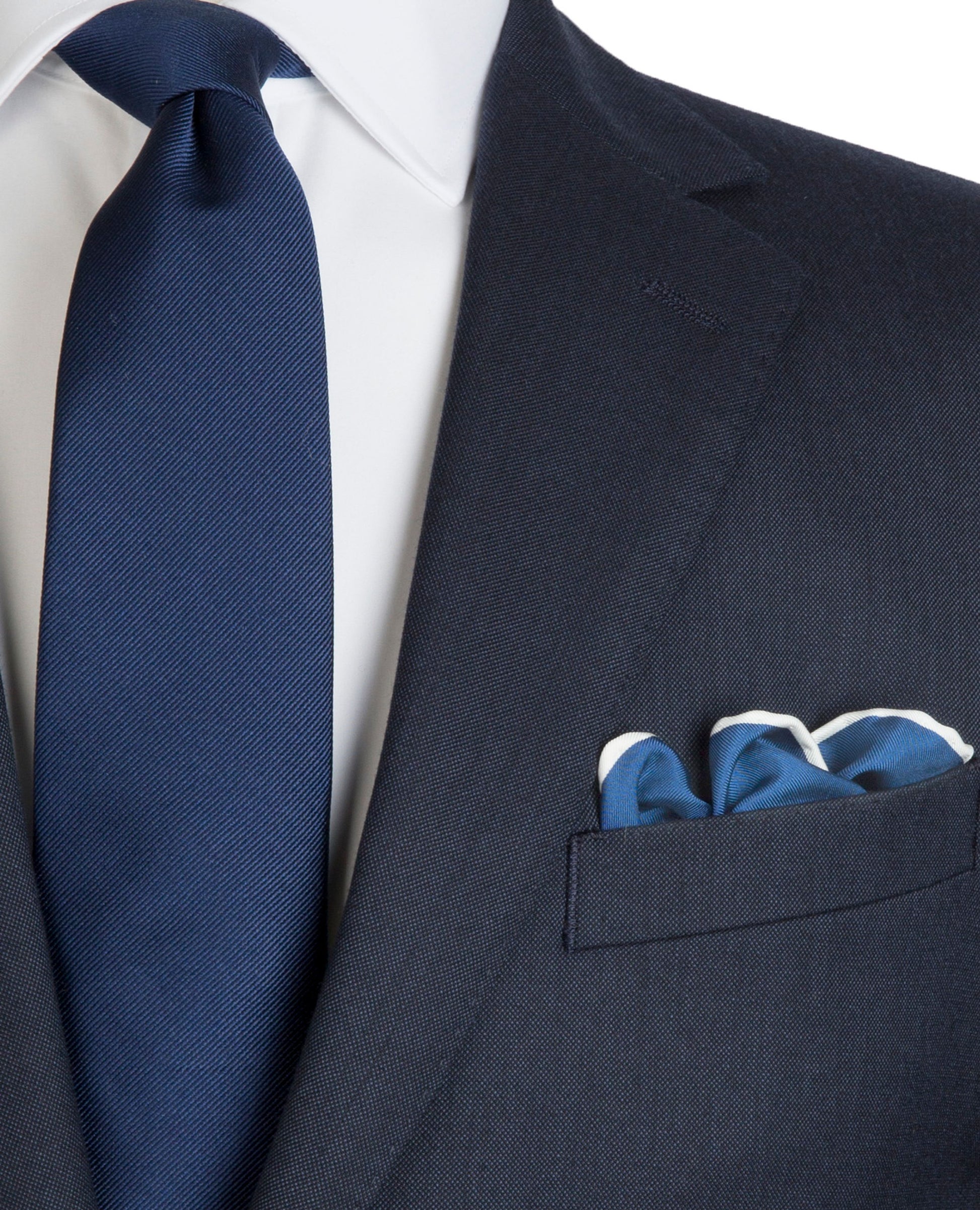 Image 2 of Light Navy Silk Pocket Square