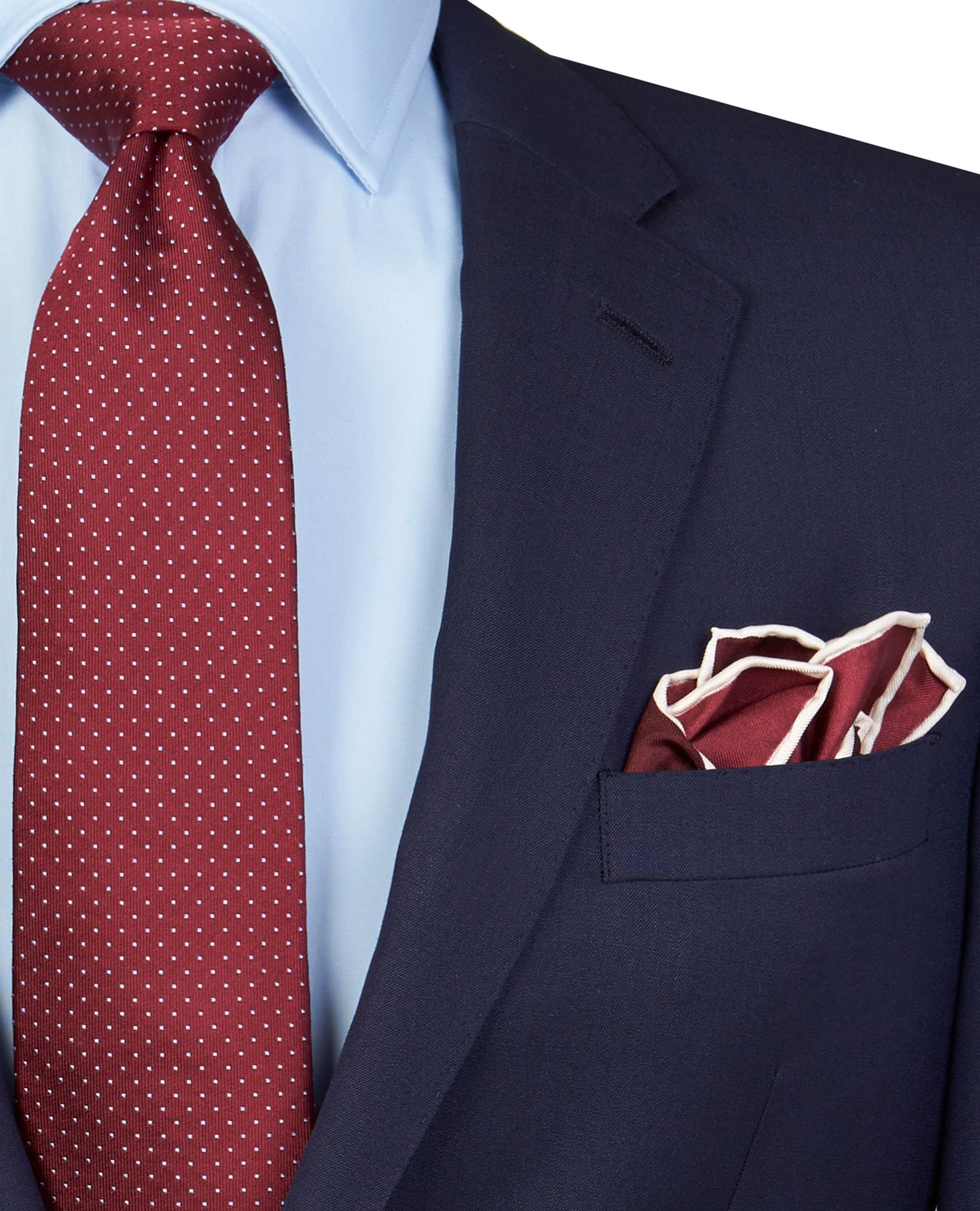 Image 3 of Burgundy Silk Pocket Square