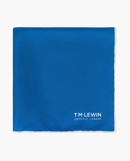 Image 1 of Royal Blue Plain Silk Pocket Square