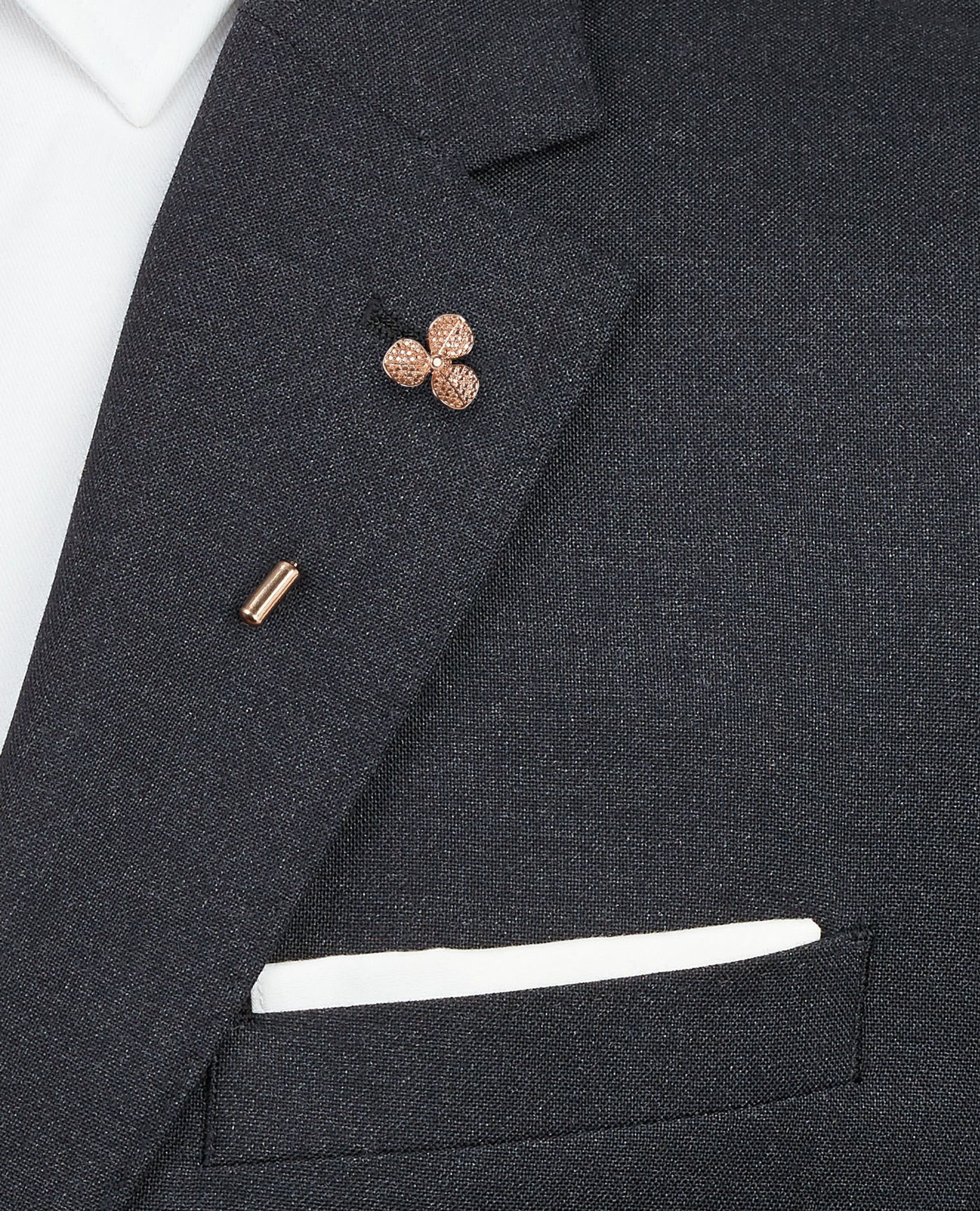 Image 2 of Rose Gold Flower Lapel Pin