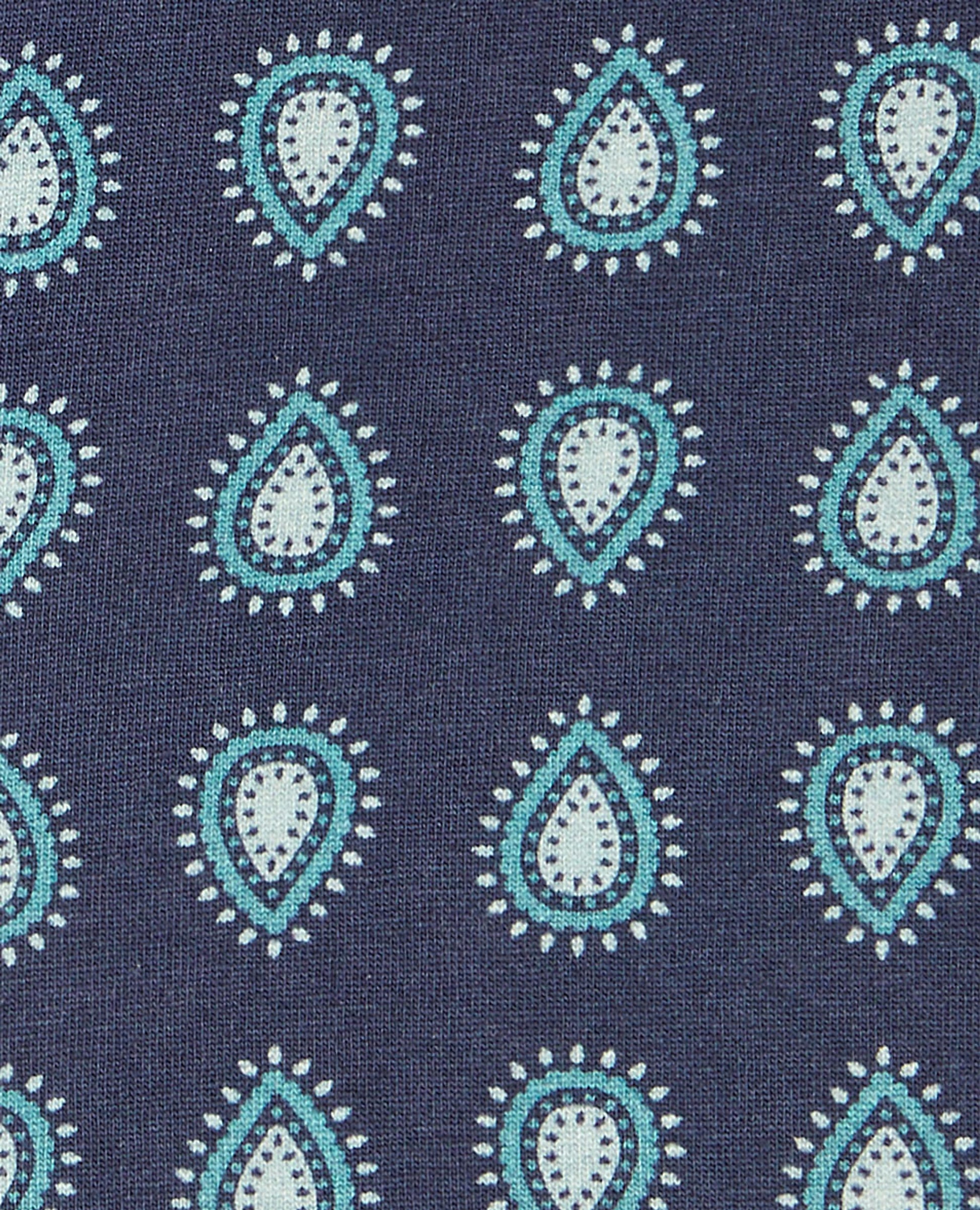 Image 2 of Navy and Blue Paisley Cotton Stretch Boxers