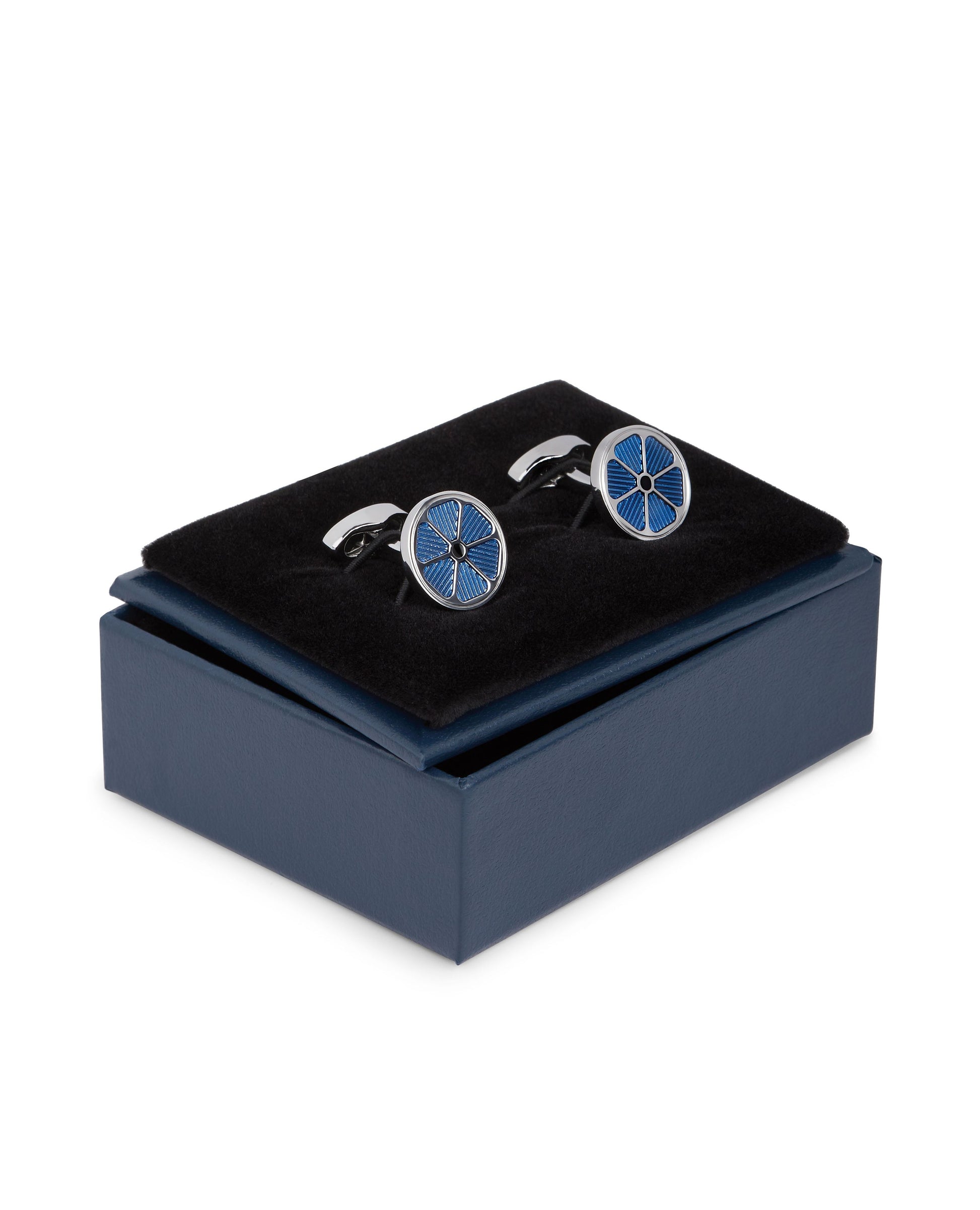 Image 4 of Veritas Blue Flower Cufflinks