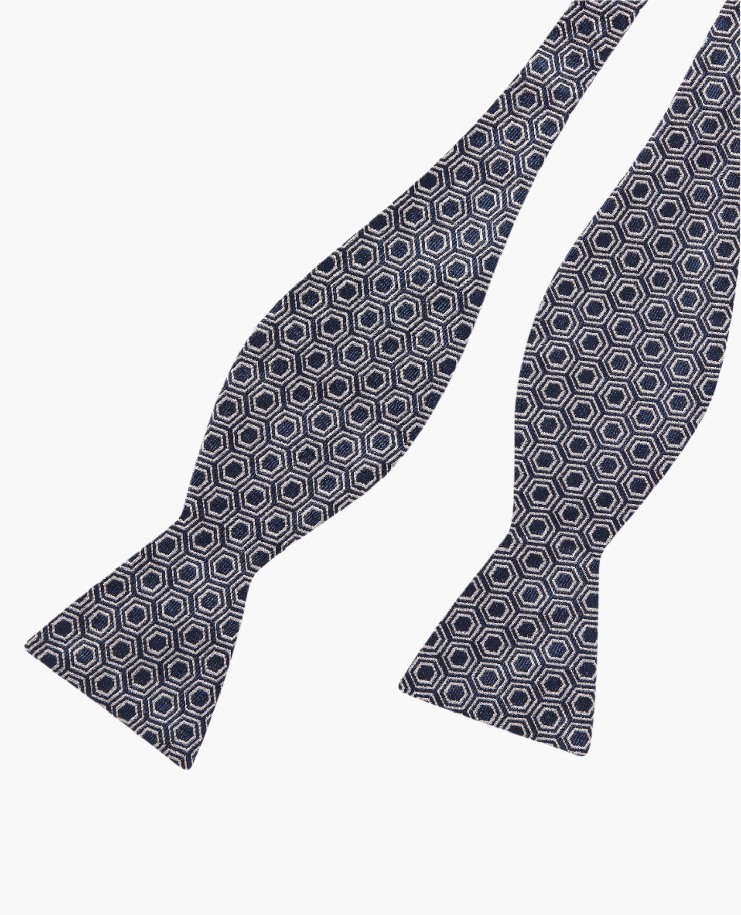 Image 1 of Navy Honeycomb Self Tie Bow Tie