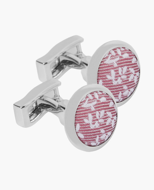 Image 1 of Occasionwear Pink Floral Cufflink