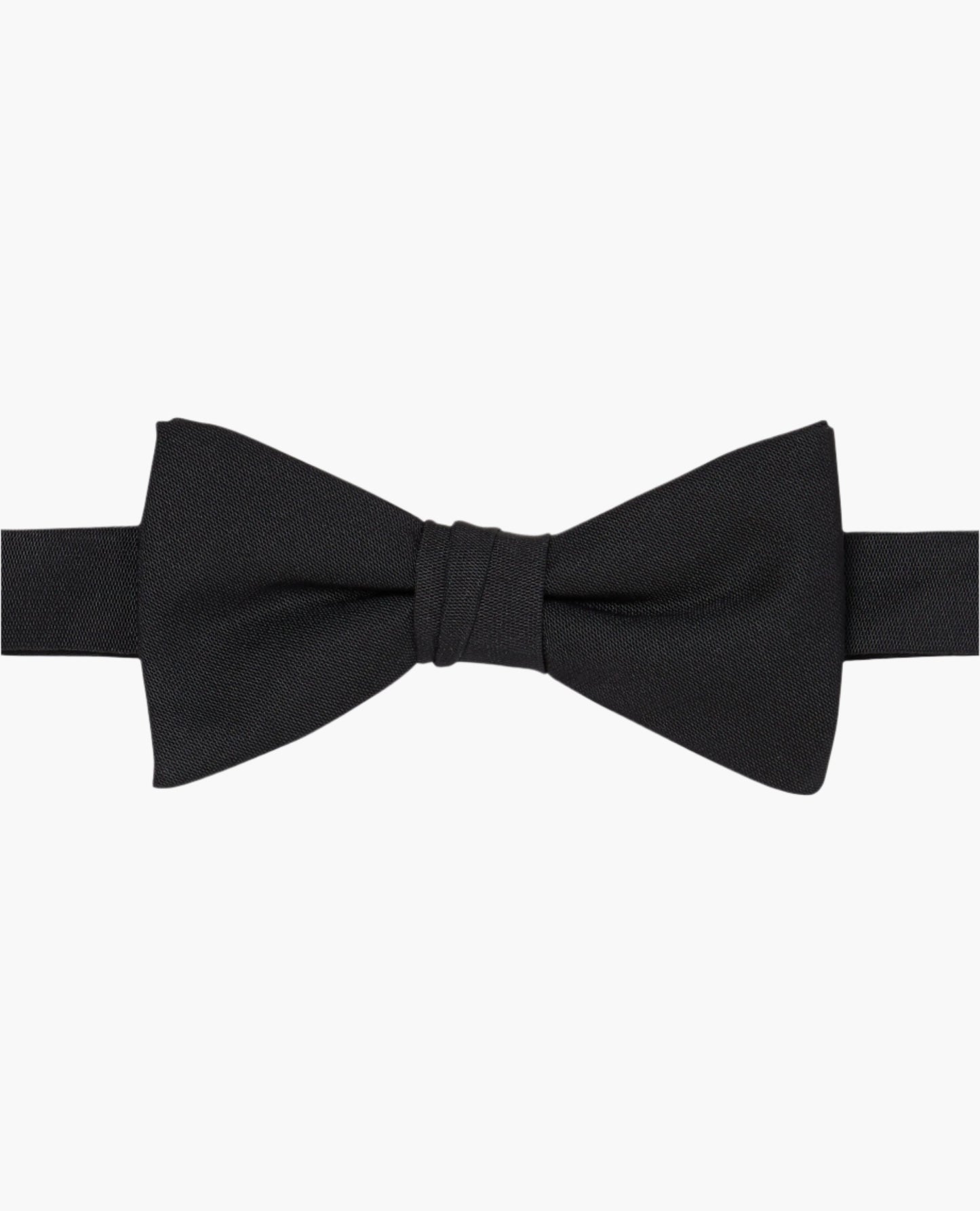 Image 1 of Black Barathea Tied Bow Tie
