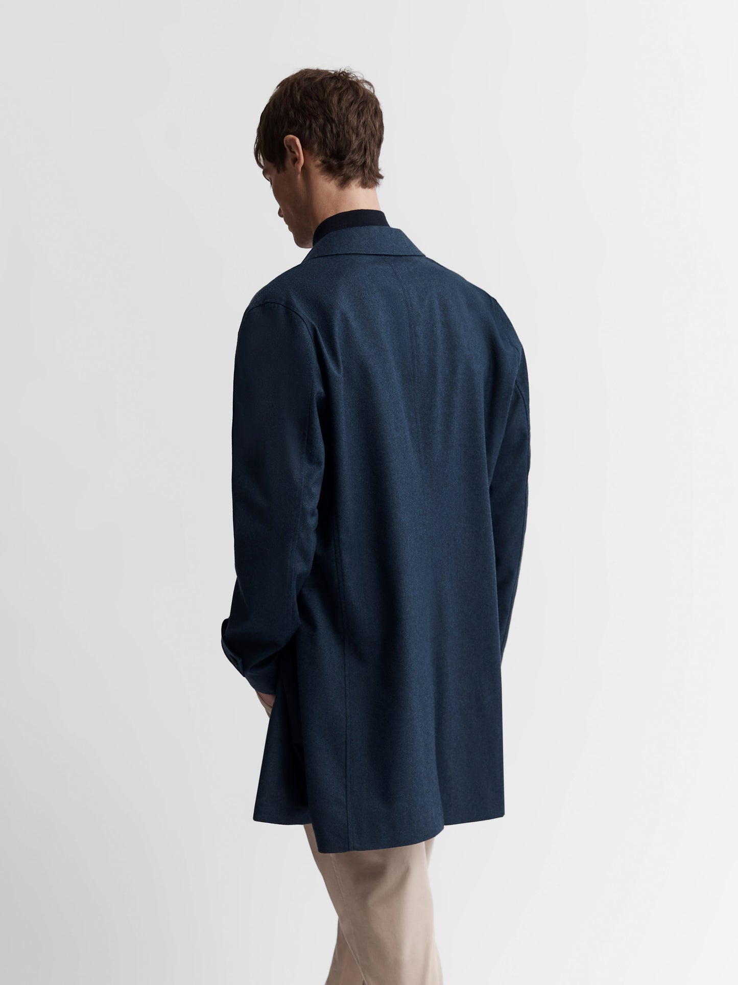 Heath Slim Fit Super 120s Wool Navy Mac