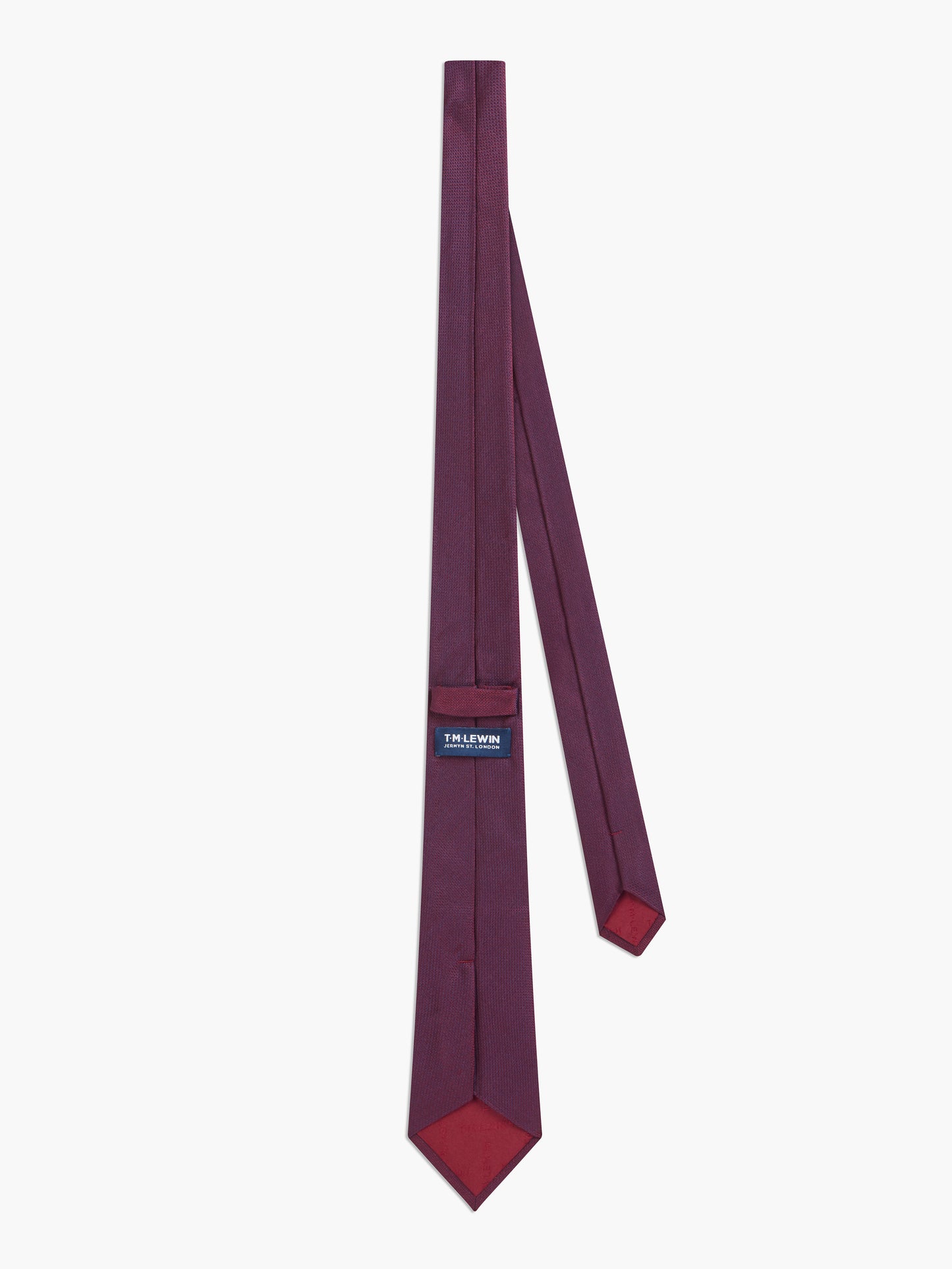 Burgundy Slim Silk Tie