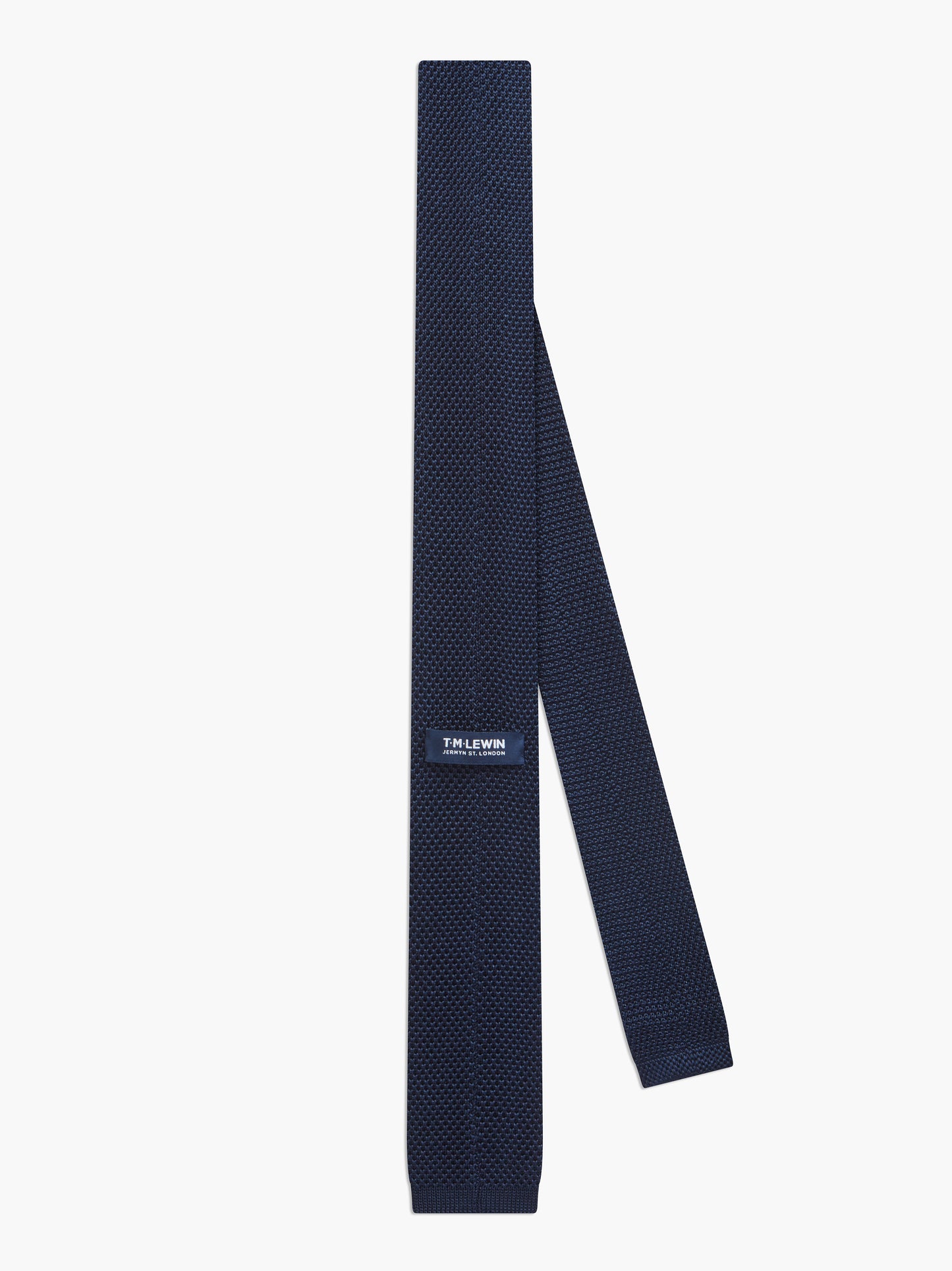 White Spot Knitted Silk Tie