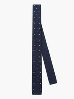 White Spot Knitted Silk Tie