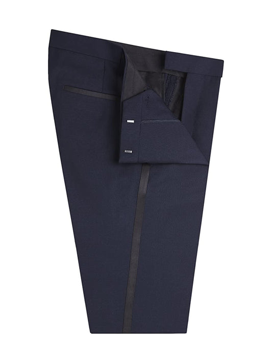 Francis Slim Fit Midnight Blue Wool Mohair Tuxedo Trousers