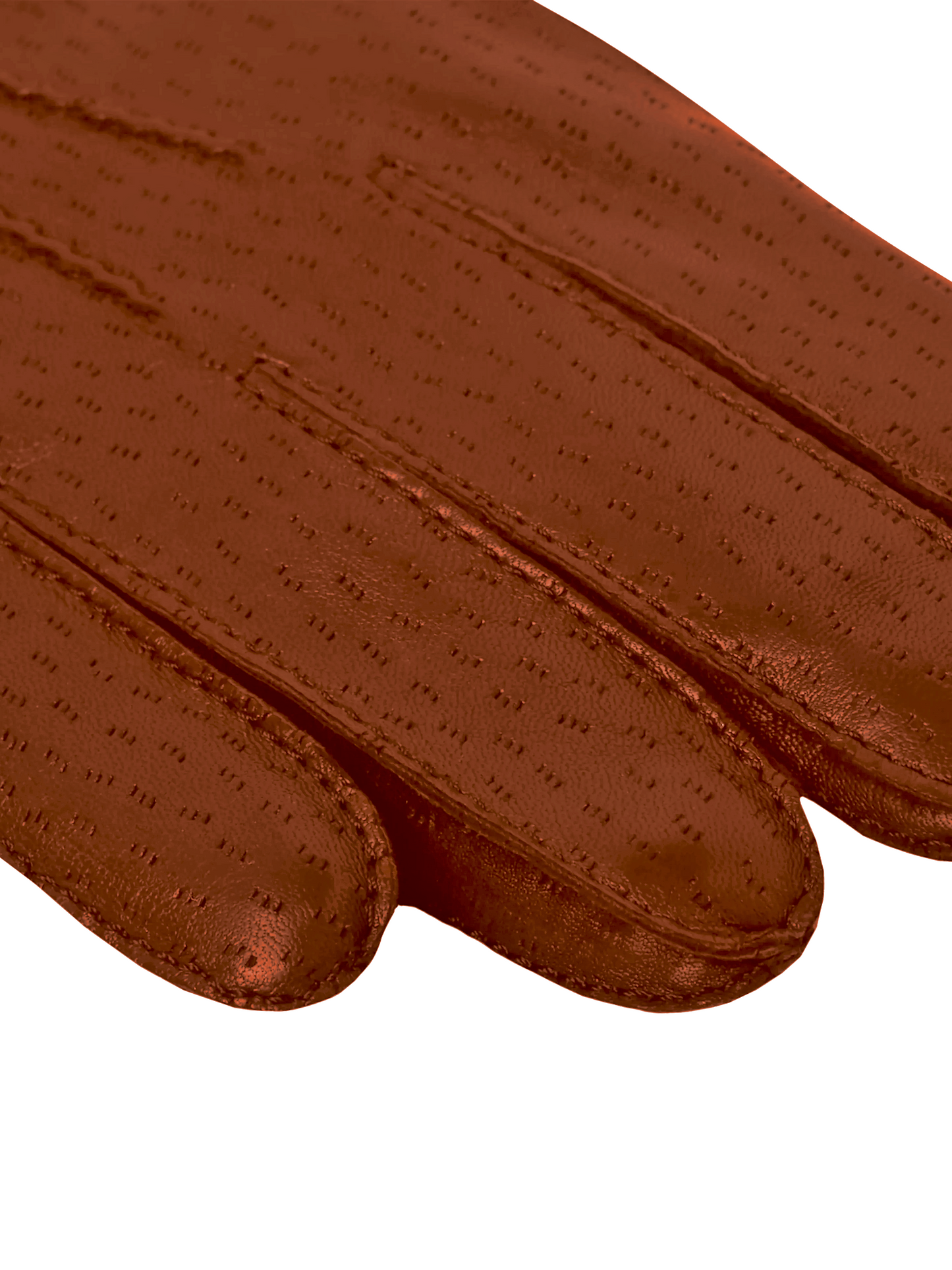 Luxury Textured Leather Tan Cashmere-Lined Gloves