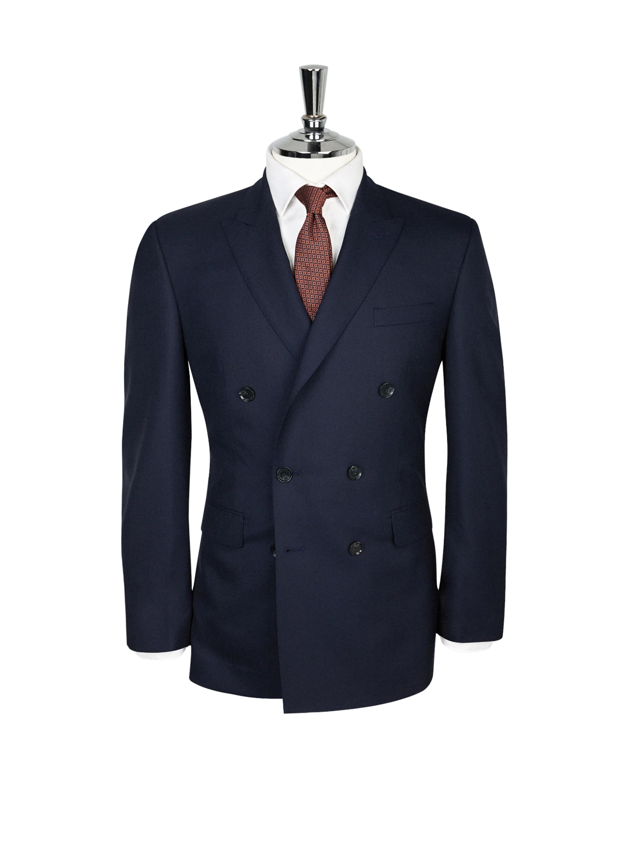 Fitzrovia Barberis Slim Fit Double-Breasted Navy Jacket – tmlewinuk