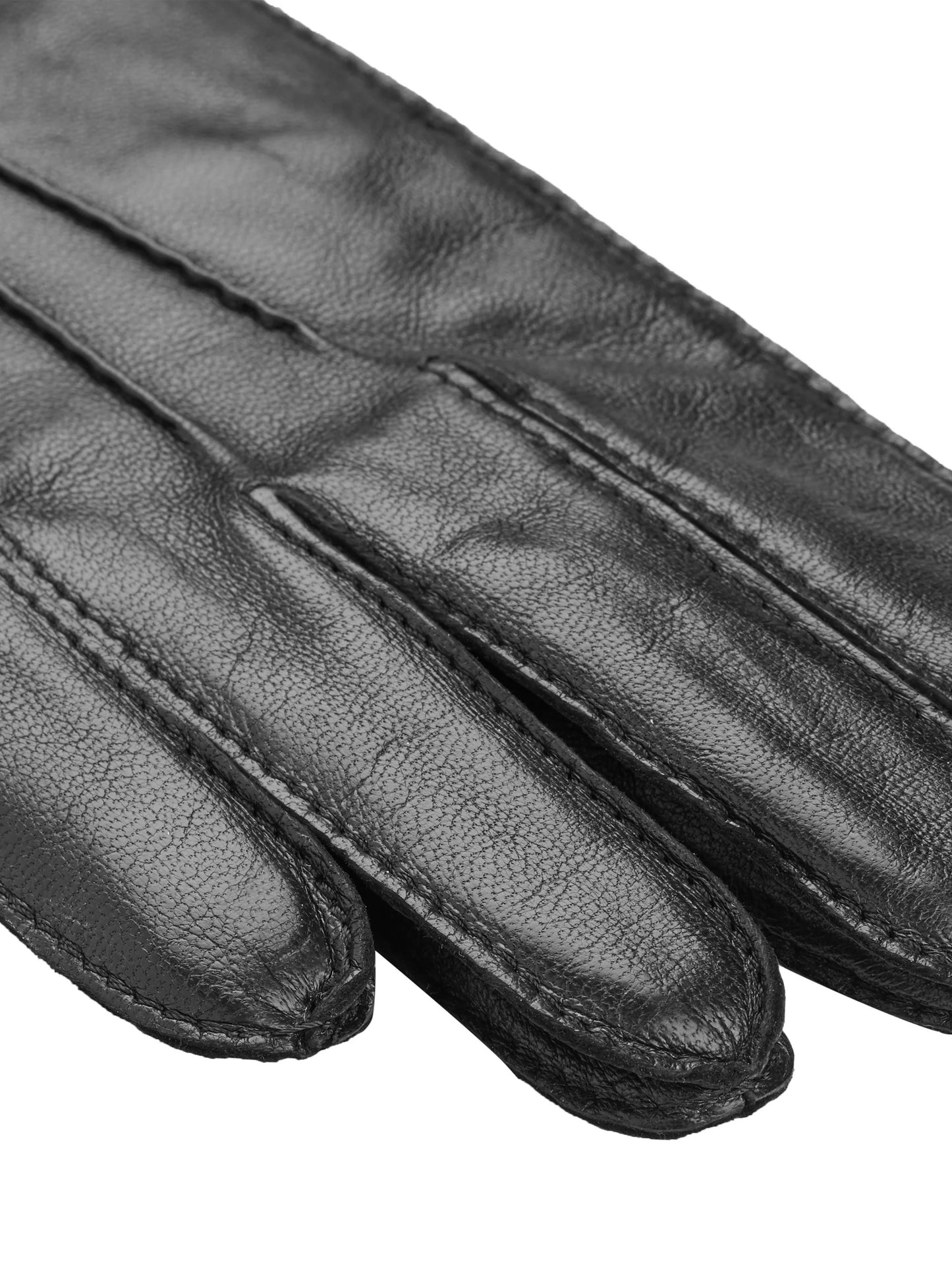 Italian Leather Black Gloves