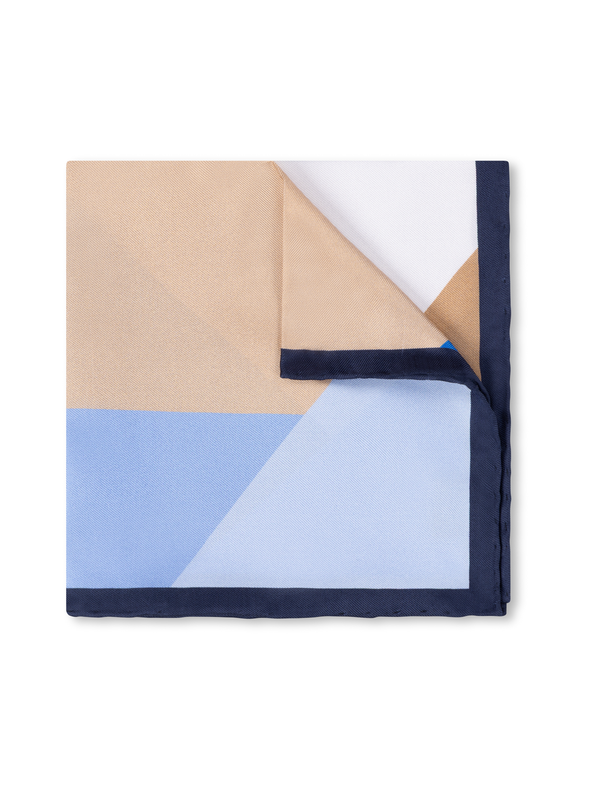 Italian Block Print Silk Pocket Square